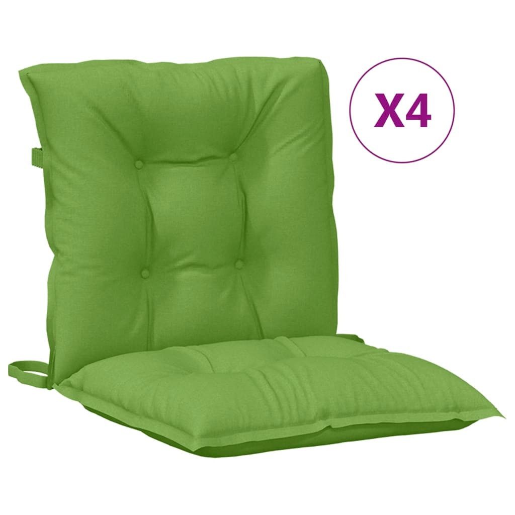 Sitzauflage Niedriglehner-Auflagen 4 Stk. Melange Grün 100x50x7 cm Stoff