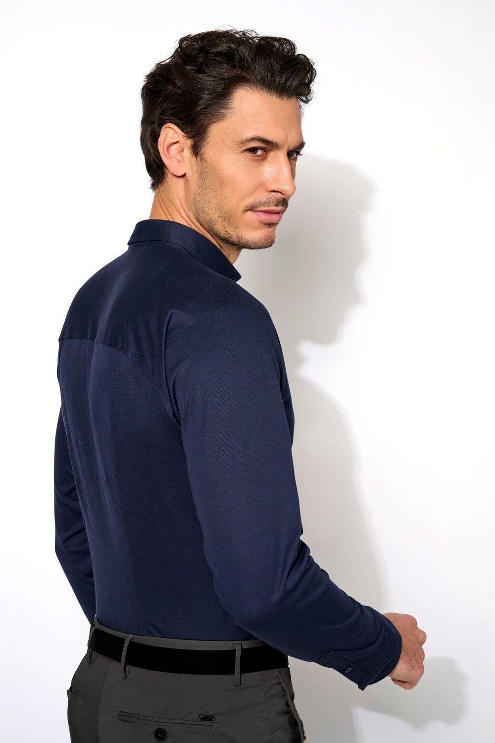 DESOTO Langarmhemd Jerseyhemd Casual Kent