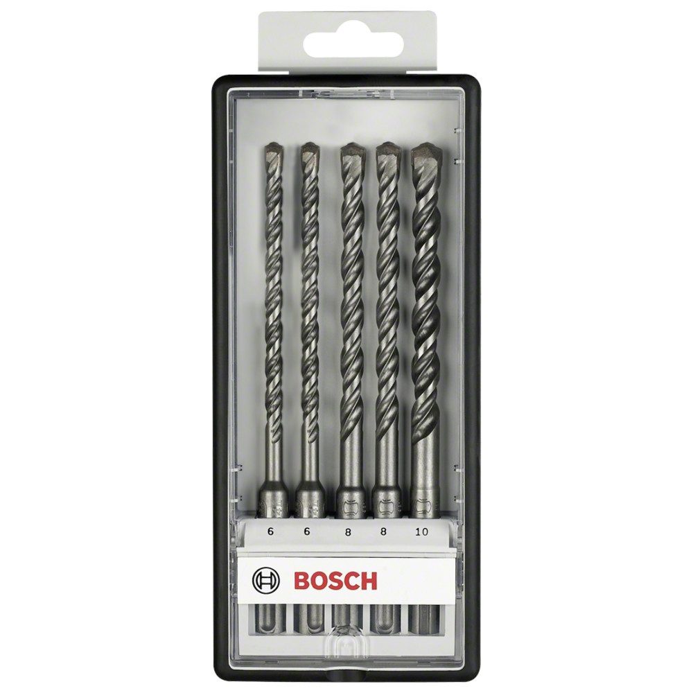 Bosch Professional Hammerbohrer Hammerbohrer-Set SDS plus-5, Robust Line, 5-teilig, 6-10 mm