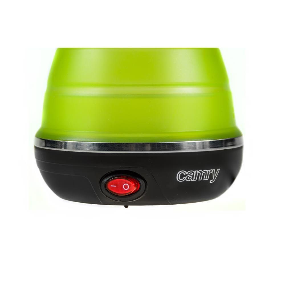 Camry CR 1265 grün Kompakter Reise-Wasserkocher, faltbar, Wasserkocher Silikon, Kunststoff,