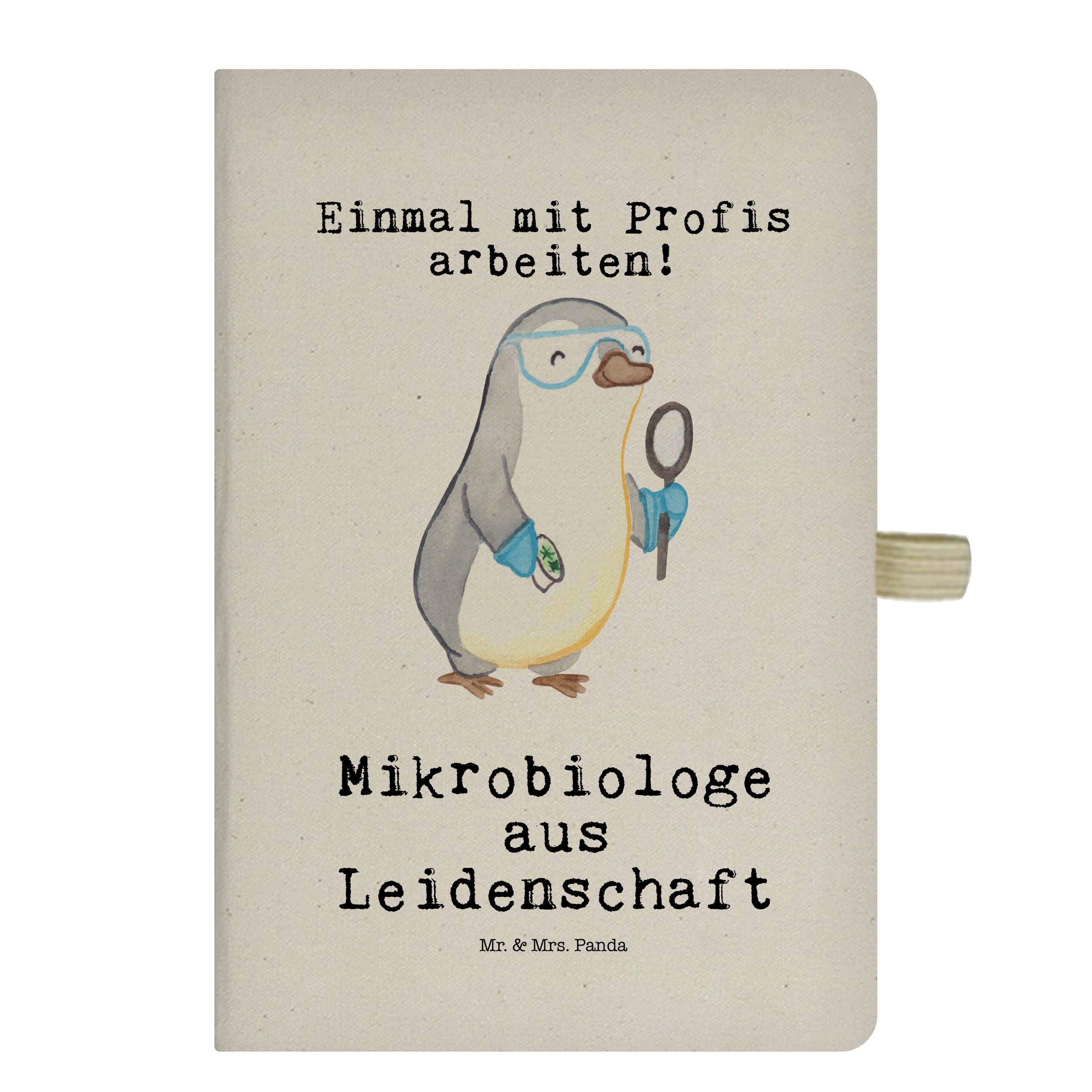 aus Fi Notizheft, Leidenschaft Mrs. Mr. - Mr. - Notizbuch Panda Geschenk, Transparent & & Mikrobiologe Mrs. Panda