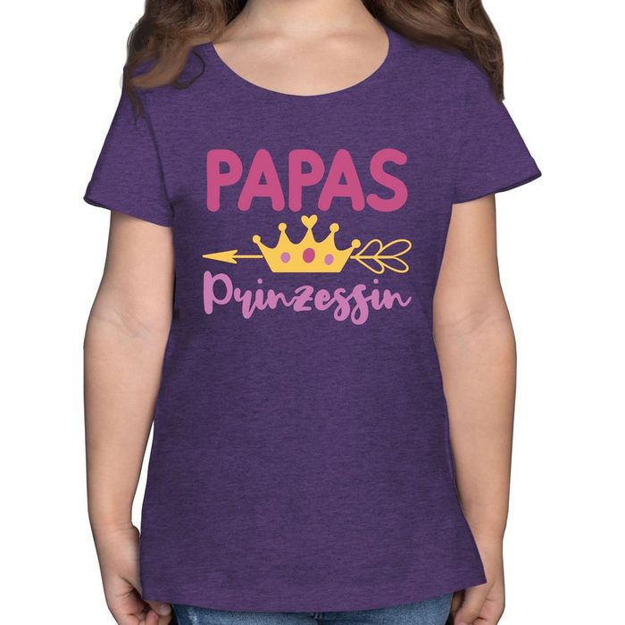 Shirtracer T-Shirt Papas Prinzessin mit Krone - Vatertag Geschenk für Papa - Mädchen Kinder T-Shirt vatertagsgeschenk tshirt tochter