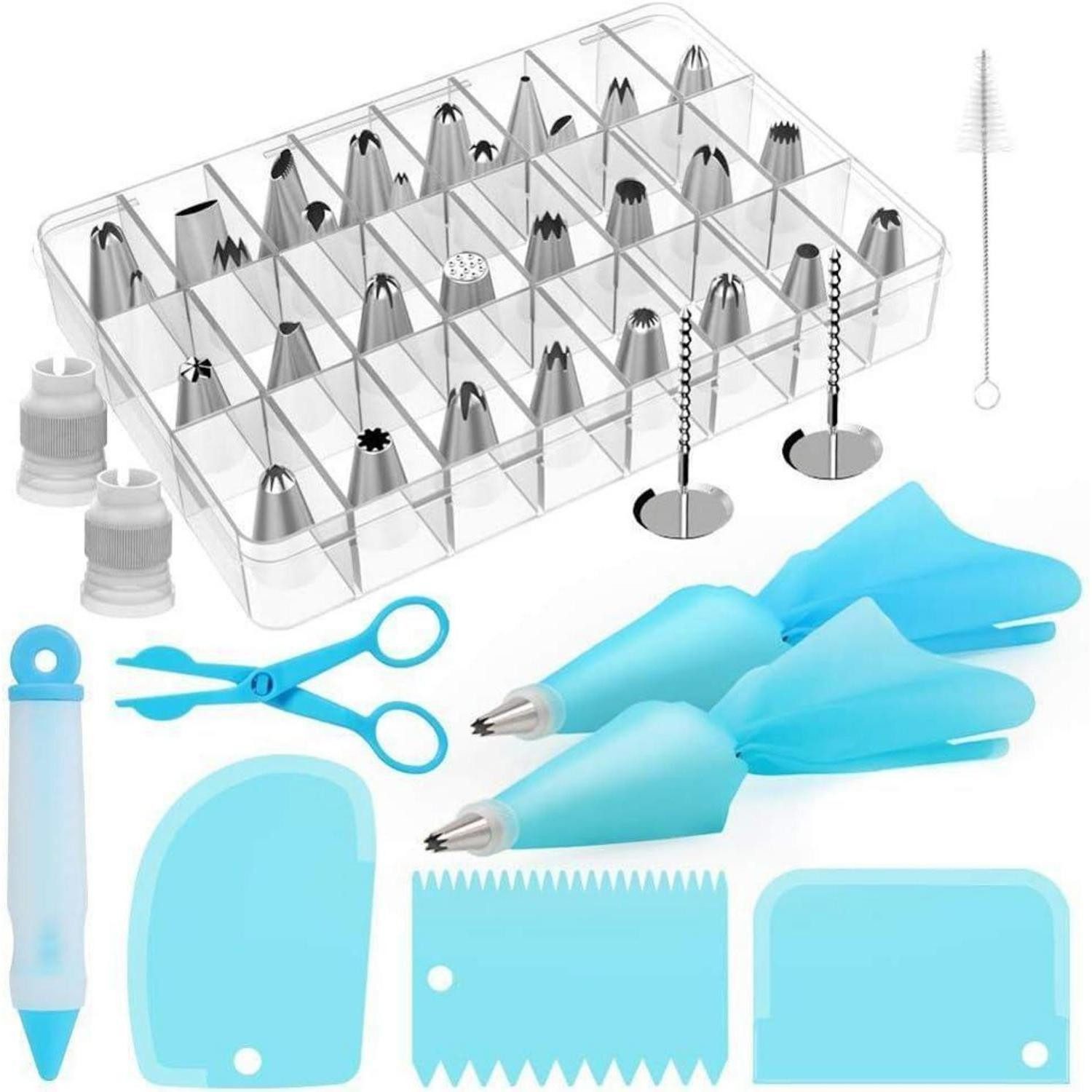 LuxusKollektion Spritztüllen Spritztüllen Set 42tlg Edelstahl Backzubehör DIY