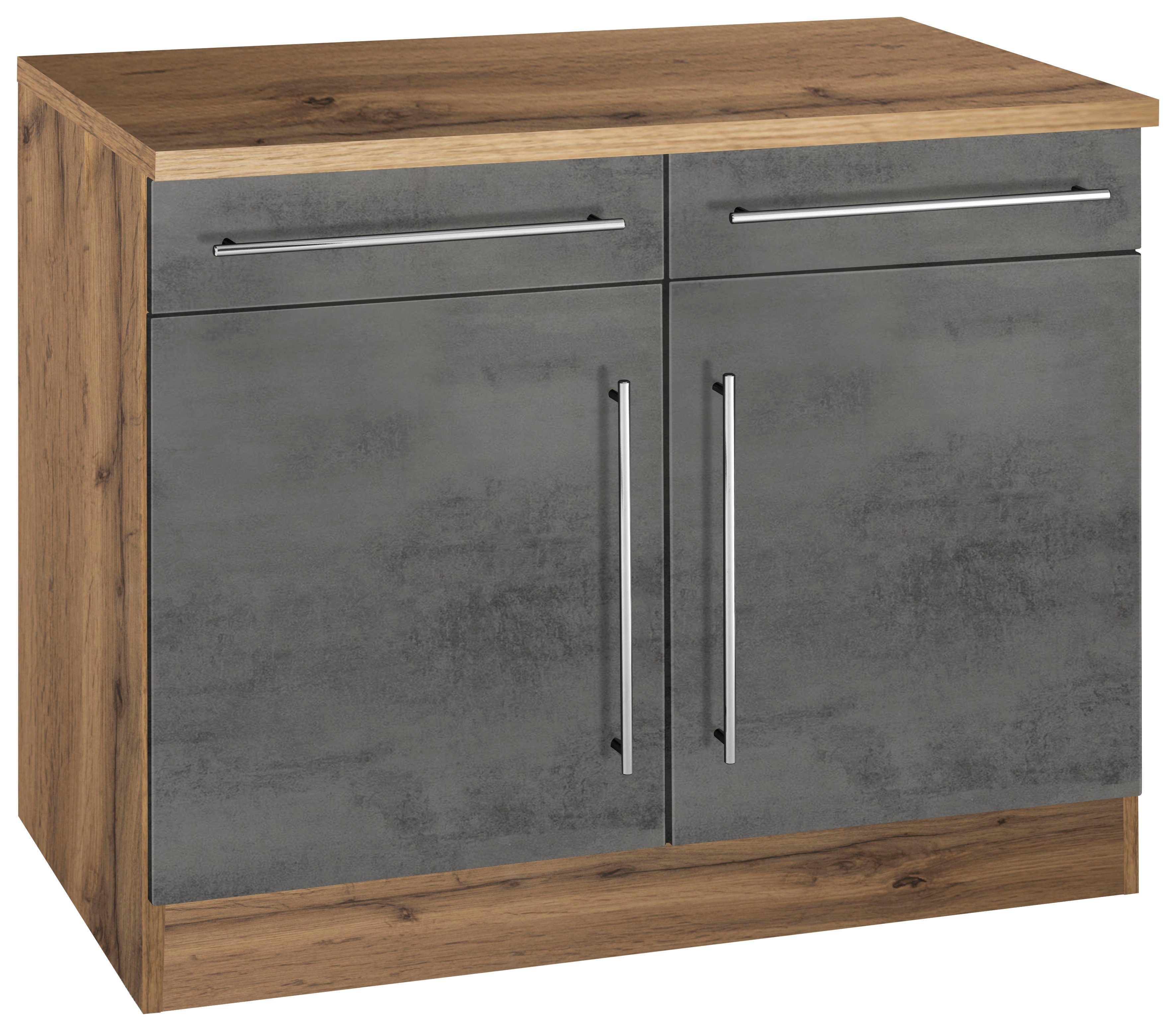 KOCHSTATION Unterschrank KS-Samos 100 cm breit