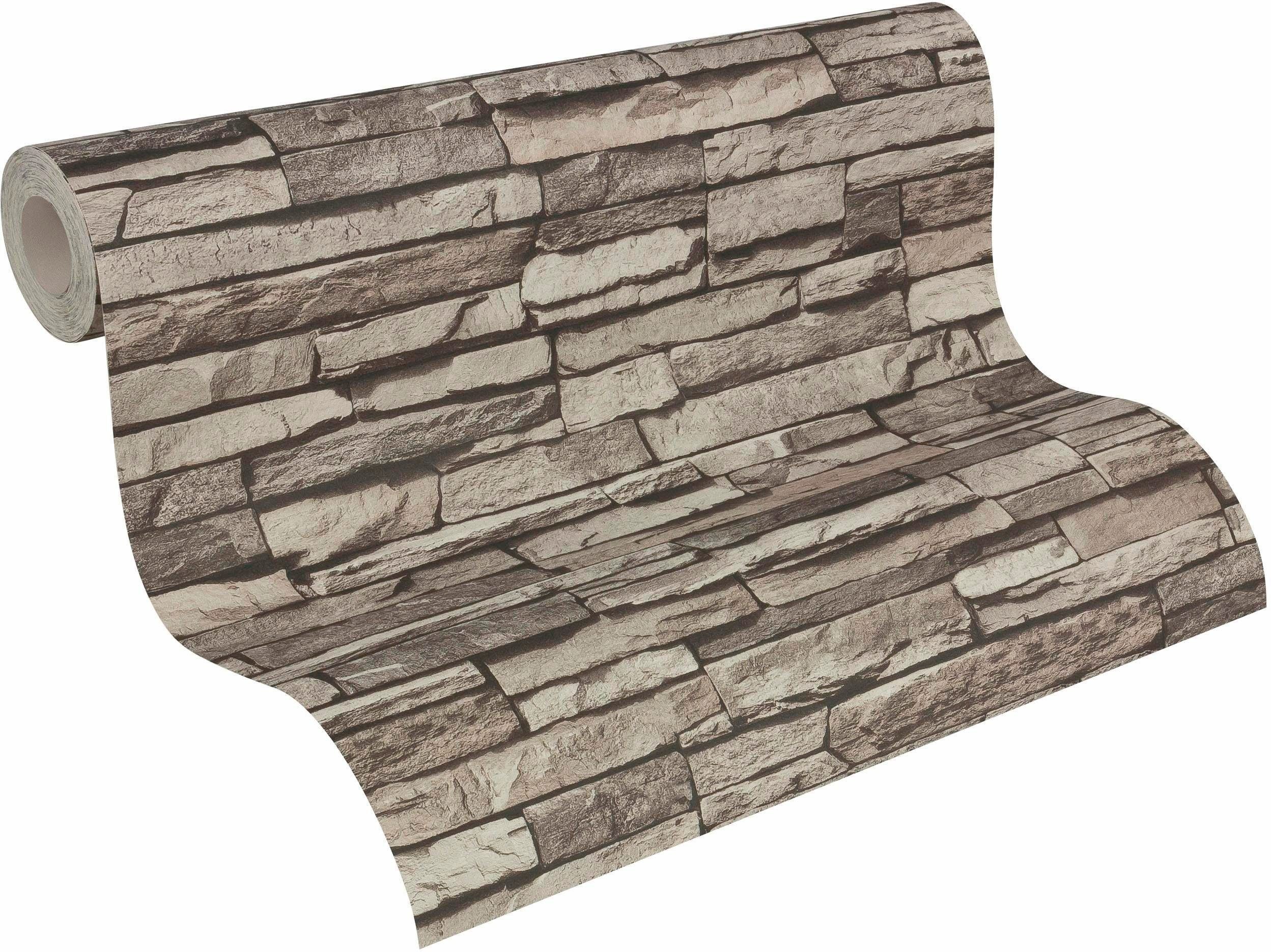 living walls Vliestapete Best of Wood`n Stone 2nd Edition, glatt, Motiv, Steinoptik, gemustert, Modern Tapete Stein Tapeten Wohnzimmer Schlafzimmer Küche Flur Design