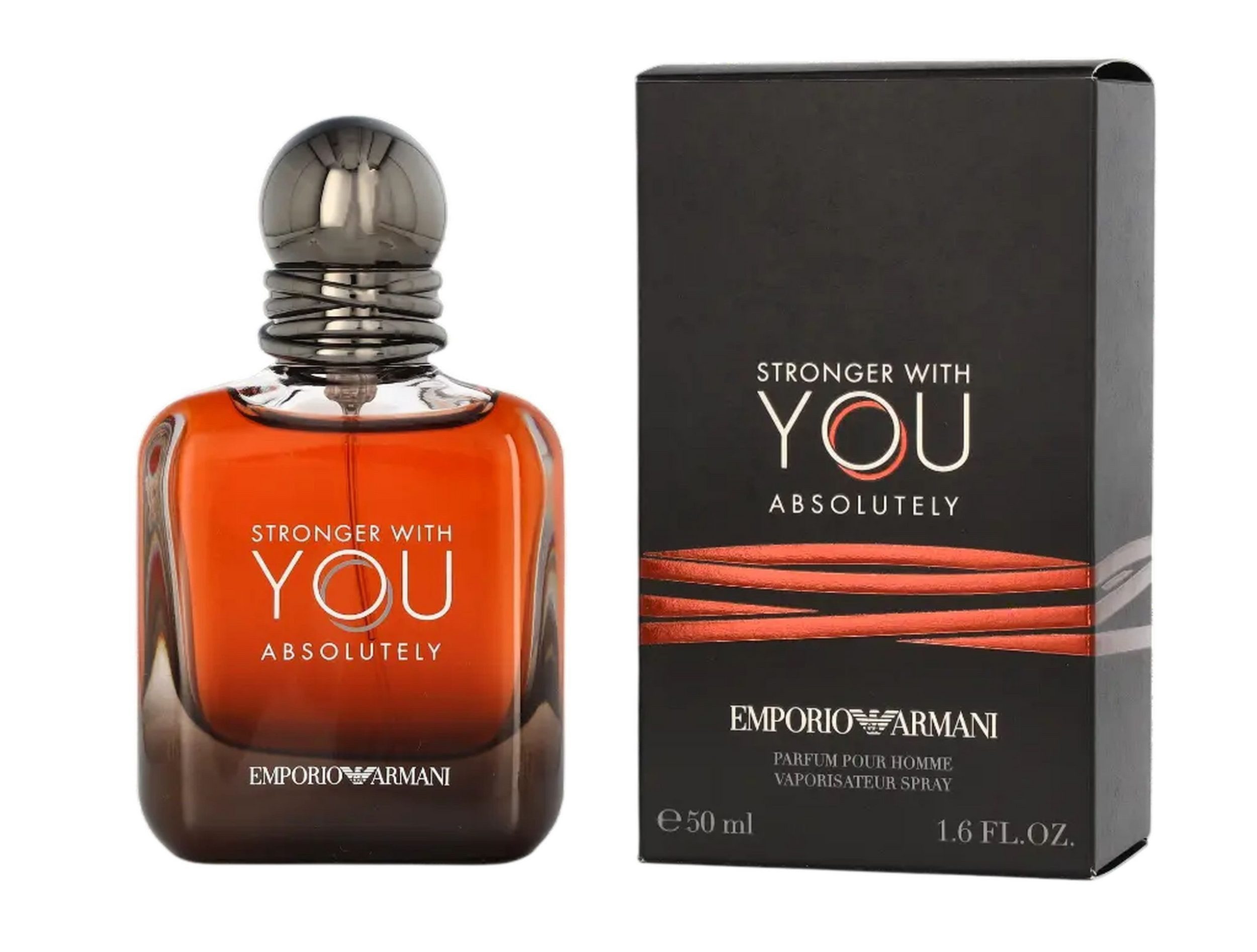 Emporio Armani Parfum Stronger With You Absolutely Parfum Herren Spray, Süß-würziger Duft mit Lavendel, Vanille, Rum und Zedernholz