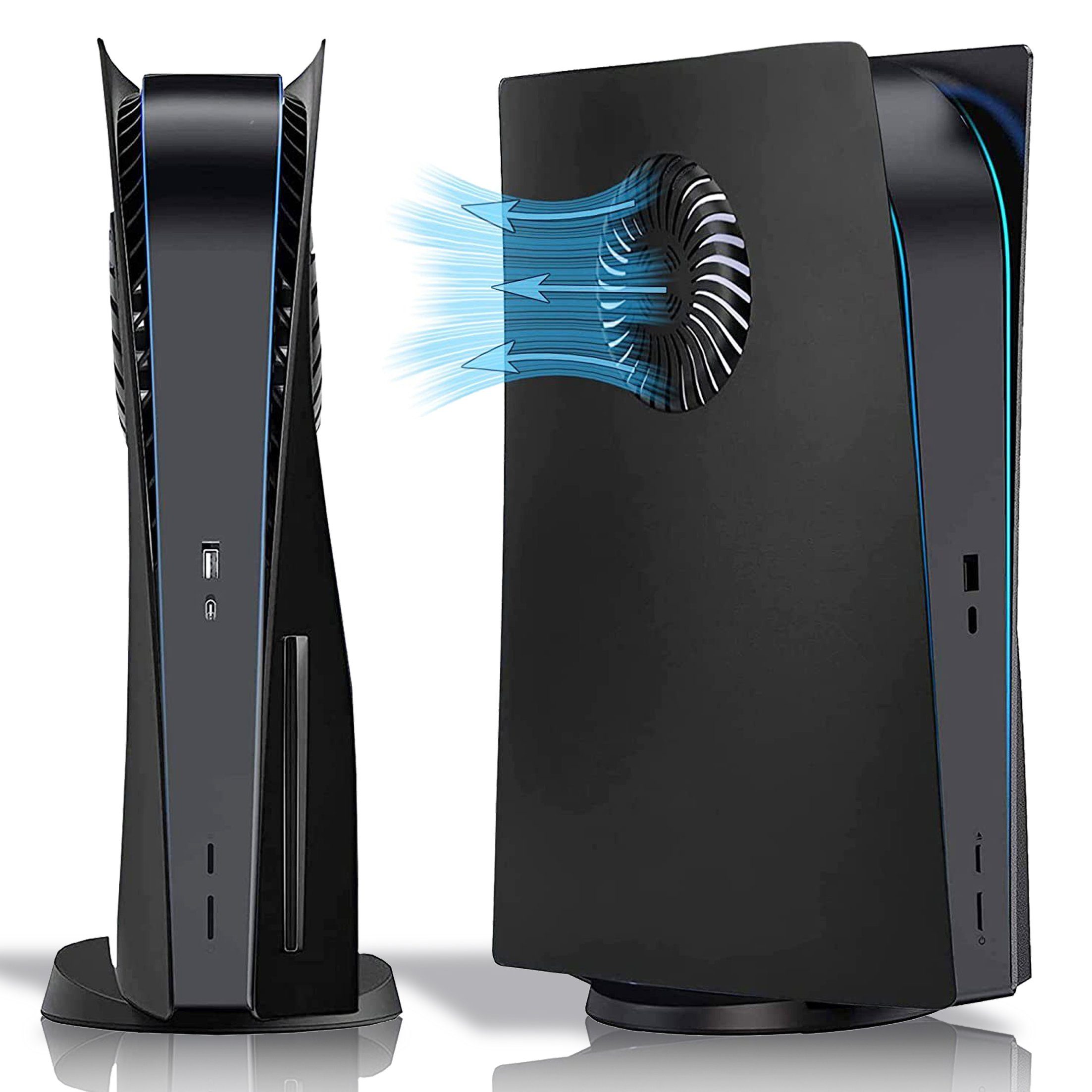 Tadow PS5-Mainframe Ersatz-Gehäuseplatte, PS5 Optical Drive Edition PlayStation 5-Controller (PS5-Seitenwandgehäuse, Hartschalenkoffer mit Belüftungsöffnungen)