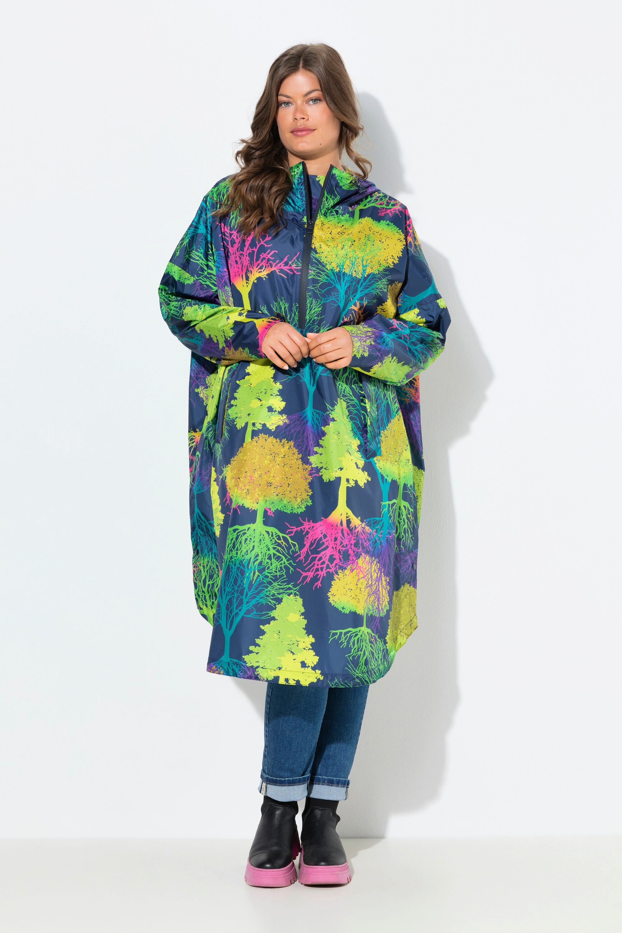 Laurasøn Funktionsjacke Funktions-Regencape Unisex Print Kapuze günstig online kaufen