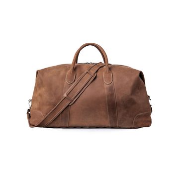 DRAKENSBERG Reisetasche Weekender »David« (M) Havana-Braun, aus vollnarbigem Premium Leder für Herren und Damen im Vintage-Design