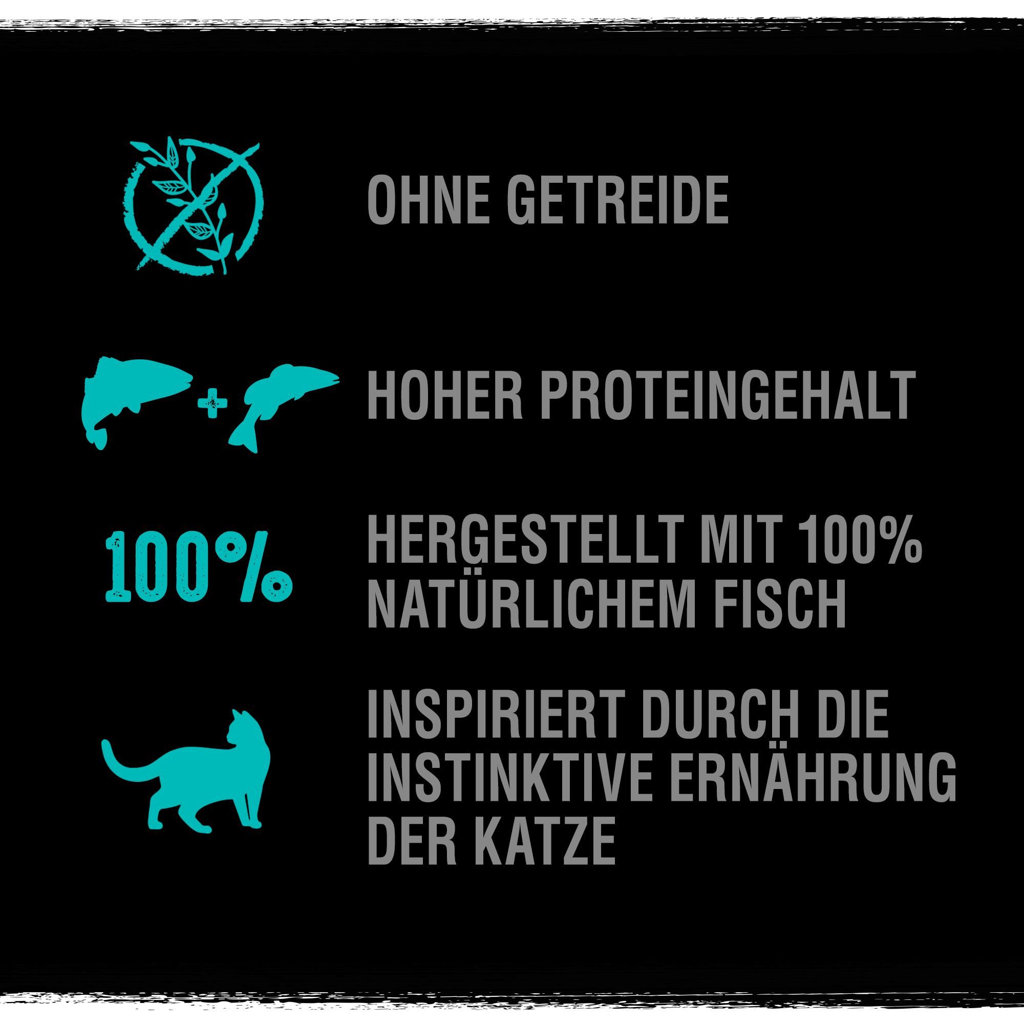 CRAVE CRAVE™ Katze Beutel mit Lachs und Weißfisch 2 x 7kg, Trockenfutter für: Katze