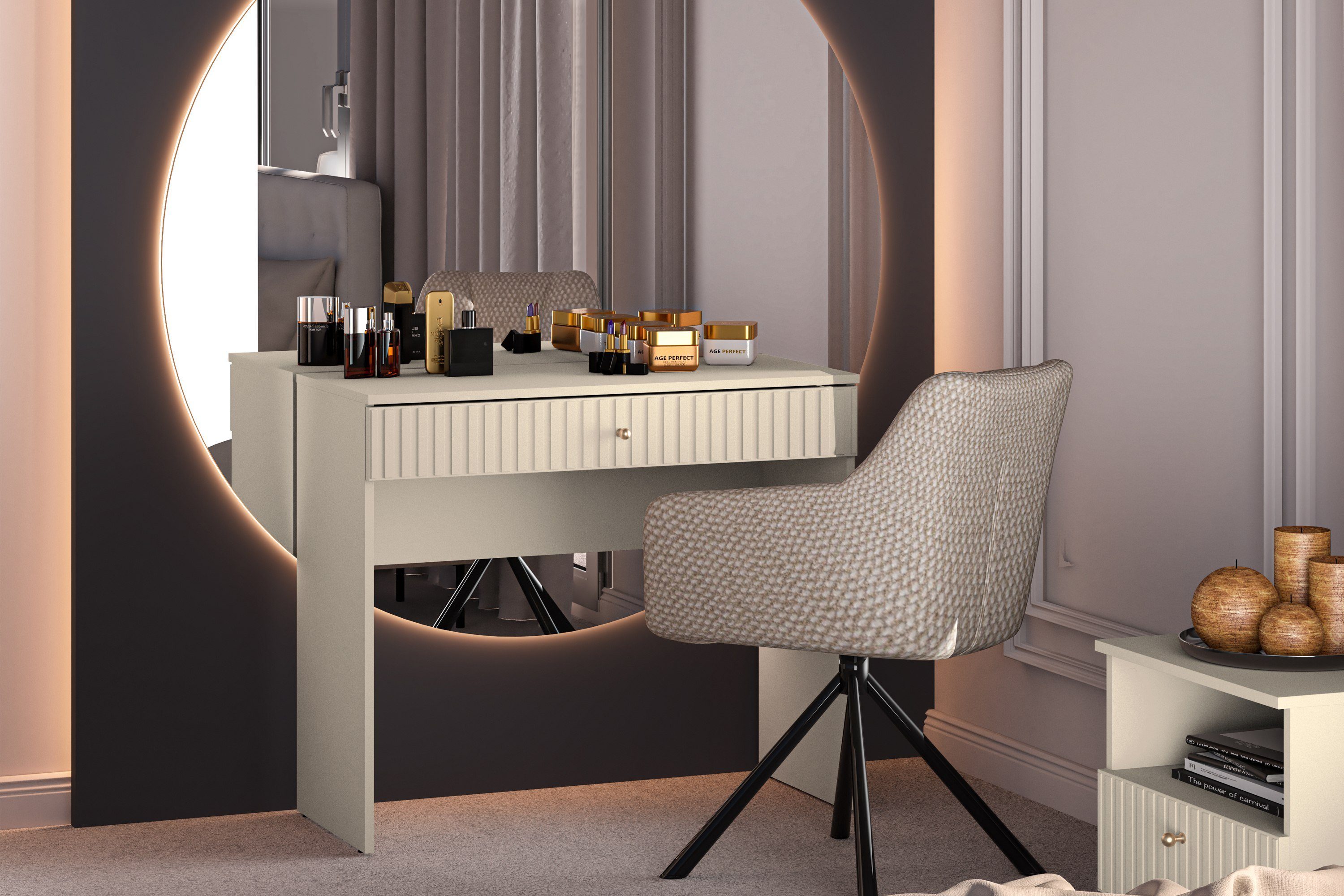 KONSIMO® Schminktisch DROMA Schreibtisch, hergestellt in der EU, mit Schubl günstig online kaufen