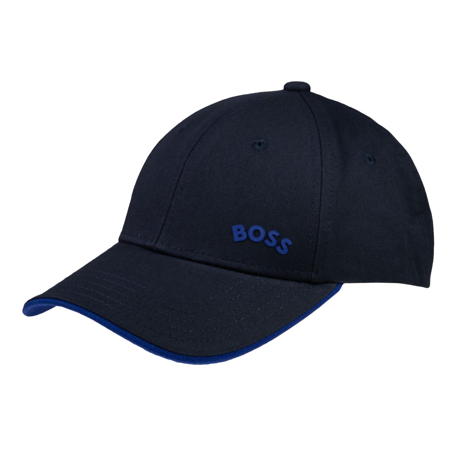 BOSS Baseball Cap Bold mit bedrucktem Boss-Logo auf der Front Blau