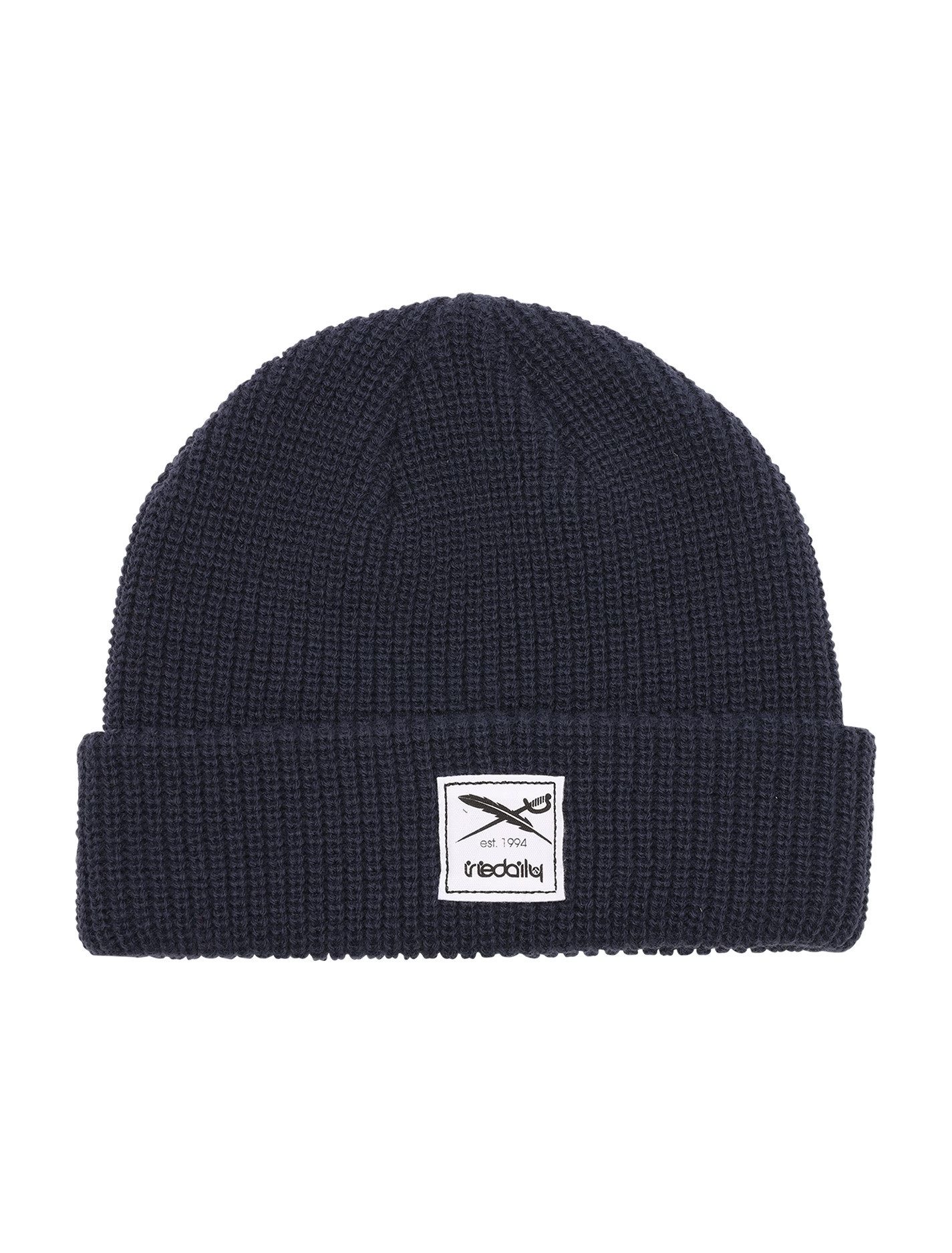 iriedaily Strickmütze - Modische Beanie mit Logo Patch - Grobstrickmütze