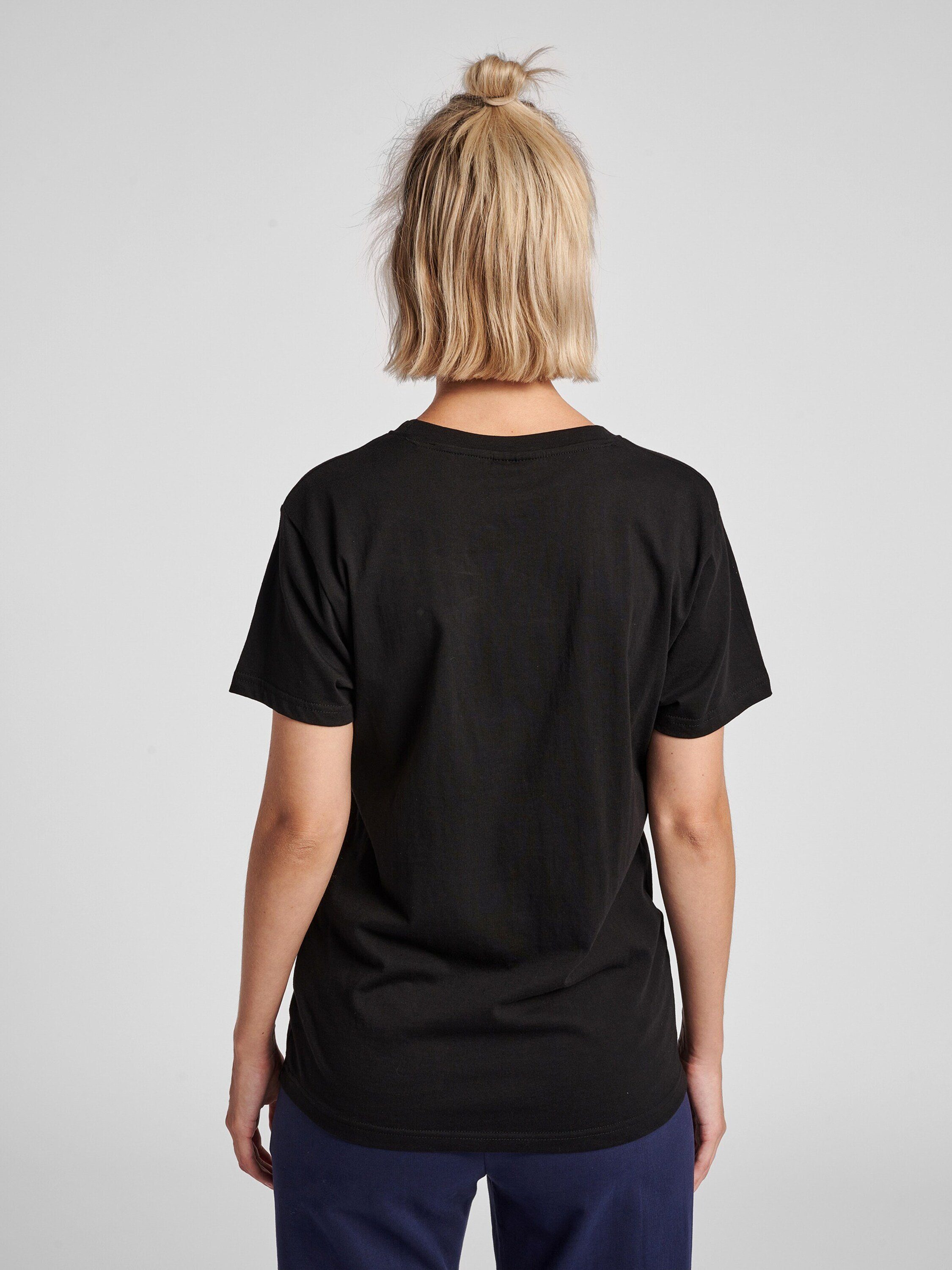 hummel T-Shirt (1-tlg) Details Plain/ohne Schwarz