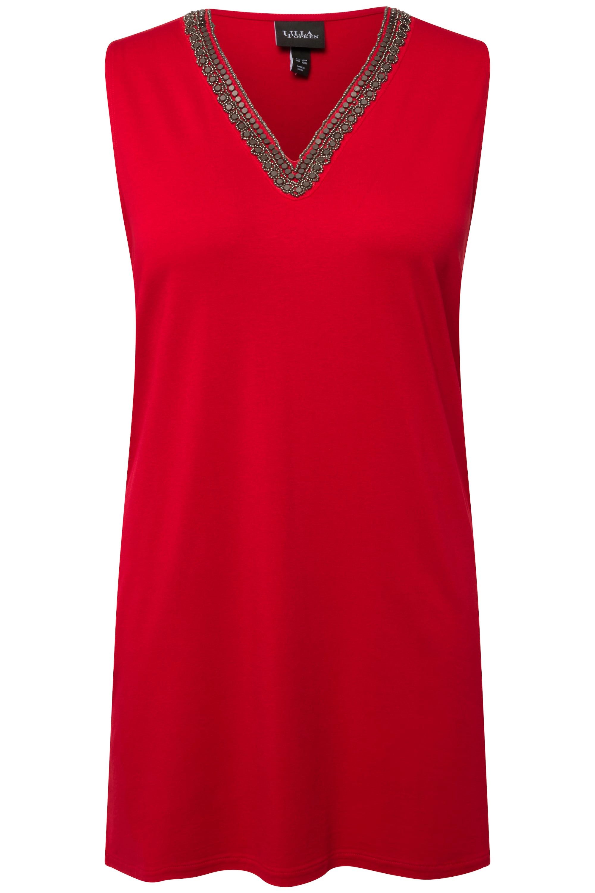Ulla Popken Longtop Top Perlen A-Linie günstig online kaufen