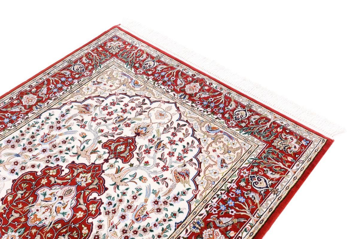 110x157 Seidenkette Orientteppich Höhe: Nain Orientteppich, Isfahan rechteckig, Trading, 8 Handgeknüpfter mm