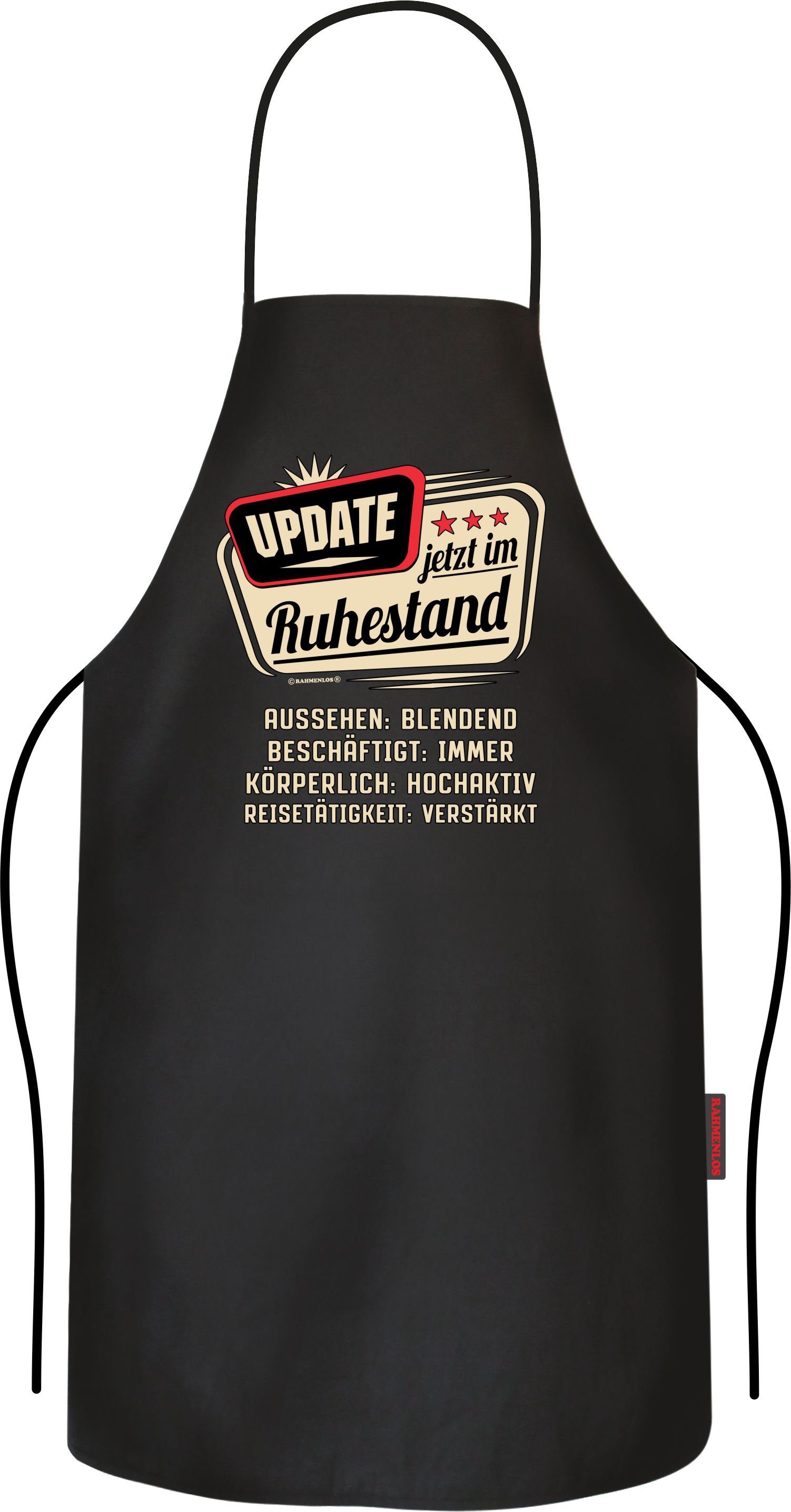 RAHMENLOS® Grillschürze Kochschürze Küchenschürze für Rentner im Ruhestand: günstig online kaufen