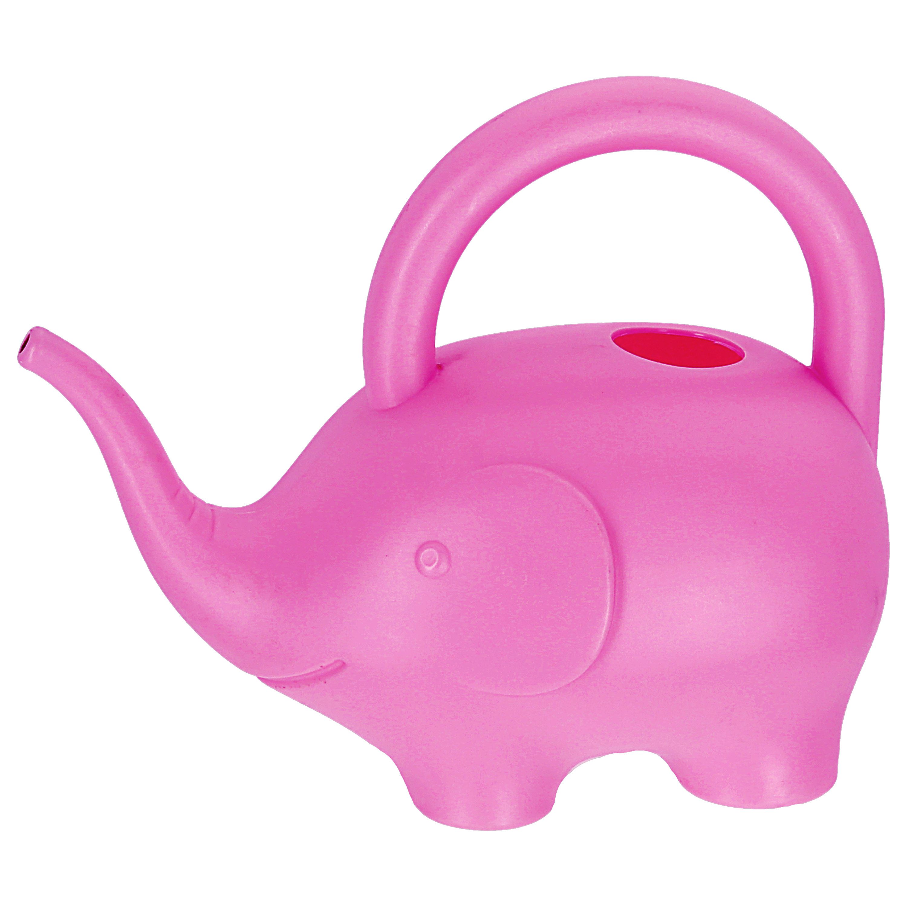 CEPEWA Gießkanne Gießkanne Elefant Kunststoff rosa 24x20x12cm 1,5 L Kinder-Gießkanne