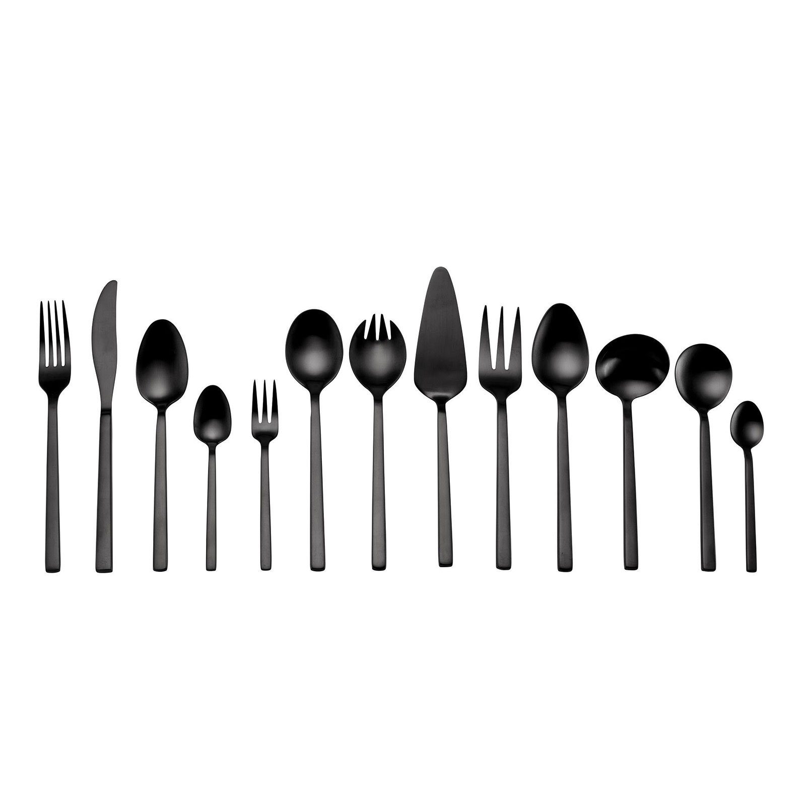 ECHTWERK Besteck-Set Tafelbesteck LINUS, Edelstahl 18/10, BLACK EDITION, PVD Beschichtung