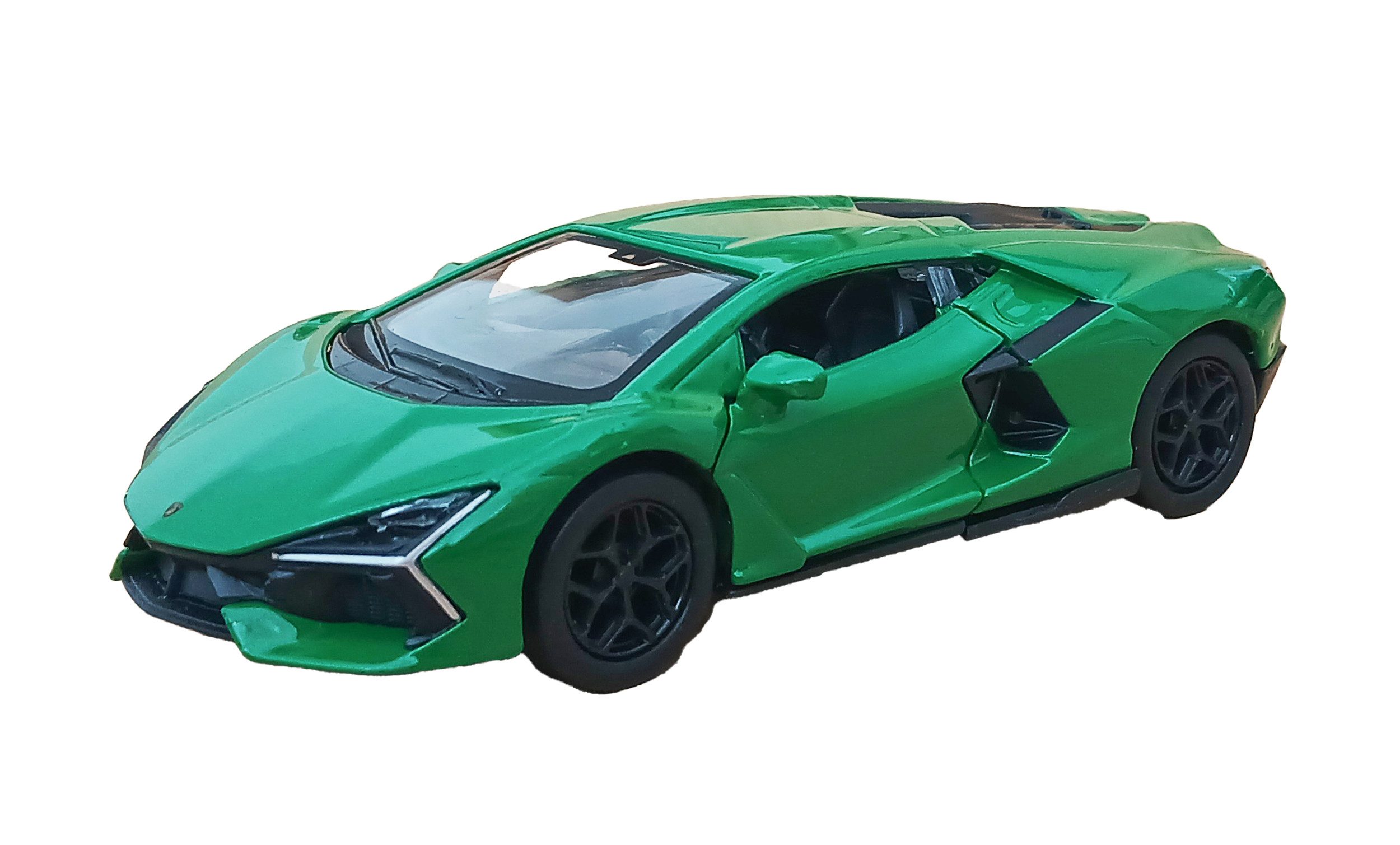 Welly Modellauto LAMBORGHINI Revuelto Modellauto aus Metall mit Rückzugmotor 41 (Grün), Modell Auto Spielzeugauto Spielzeug Geschenk Welly
