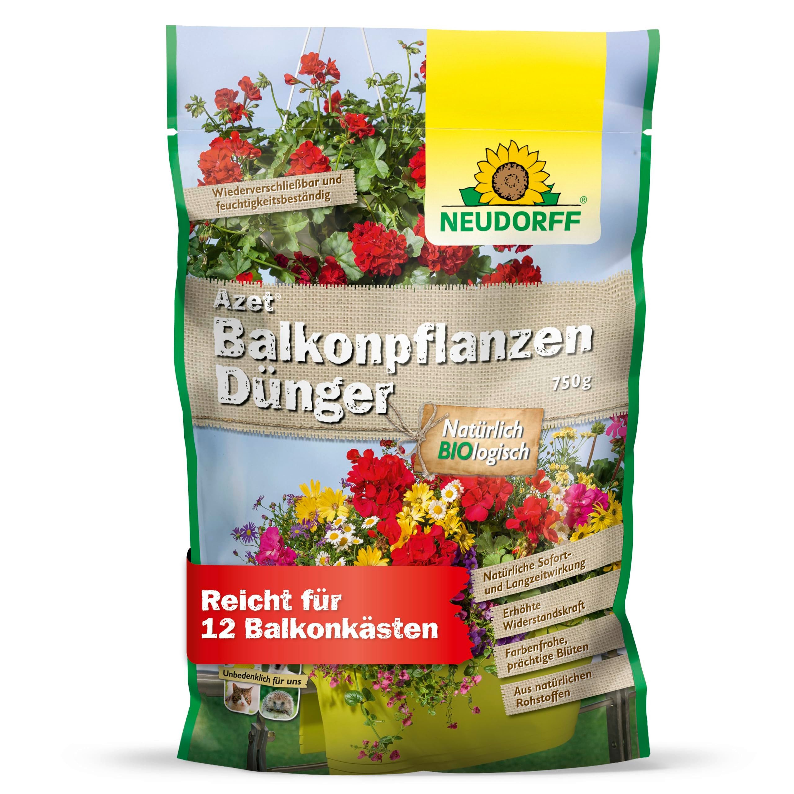 Rasendünger Bio - Azet BalkonpflanzenDünger 750 g für 12 Blakonkästen