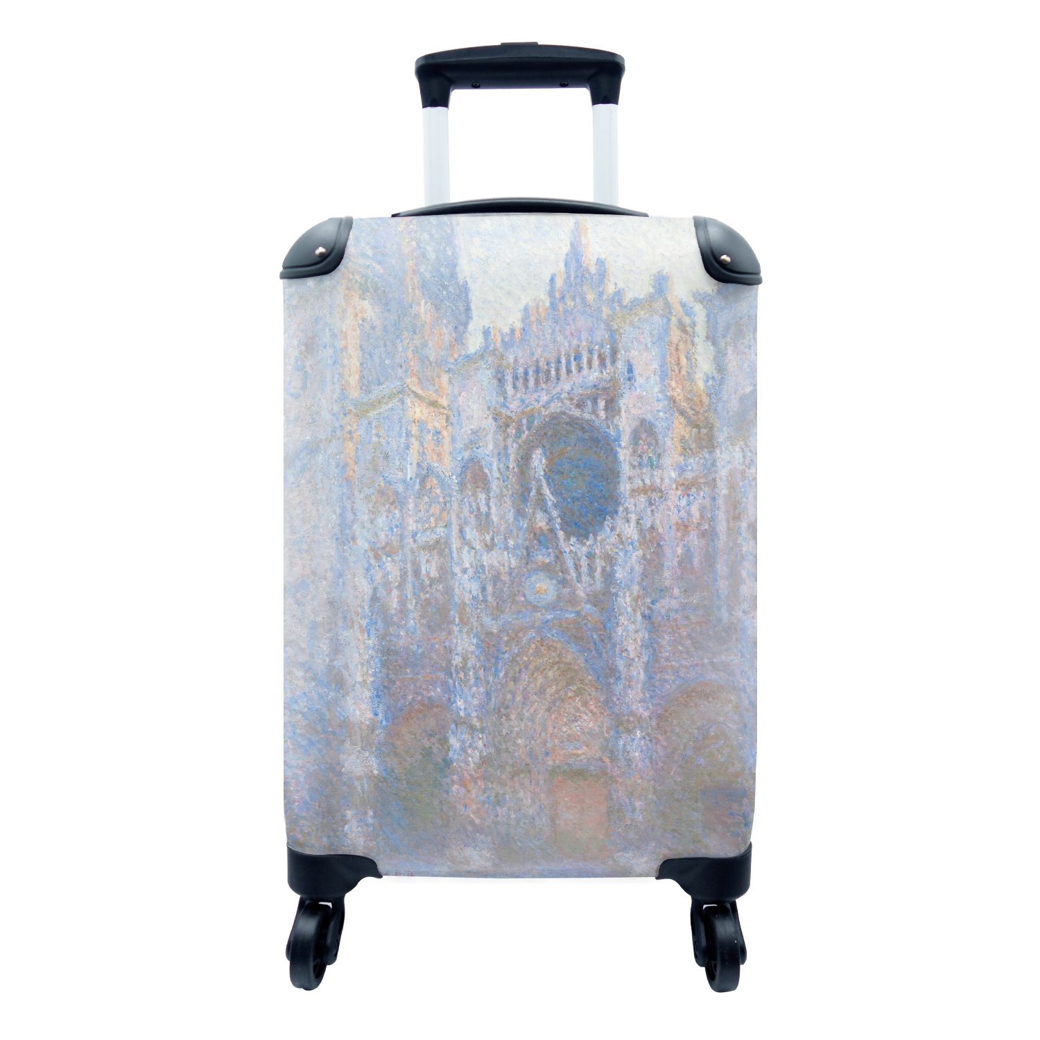 MuchoWow Handgepäckkoffer Kathedrale von Rouen - Gemälde von Claude Monet, 4 Rollen, Reisetasche mit rollen, Handgepäck für Ferien, Trolley, Reisekoffer