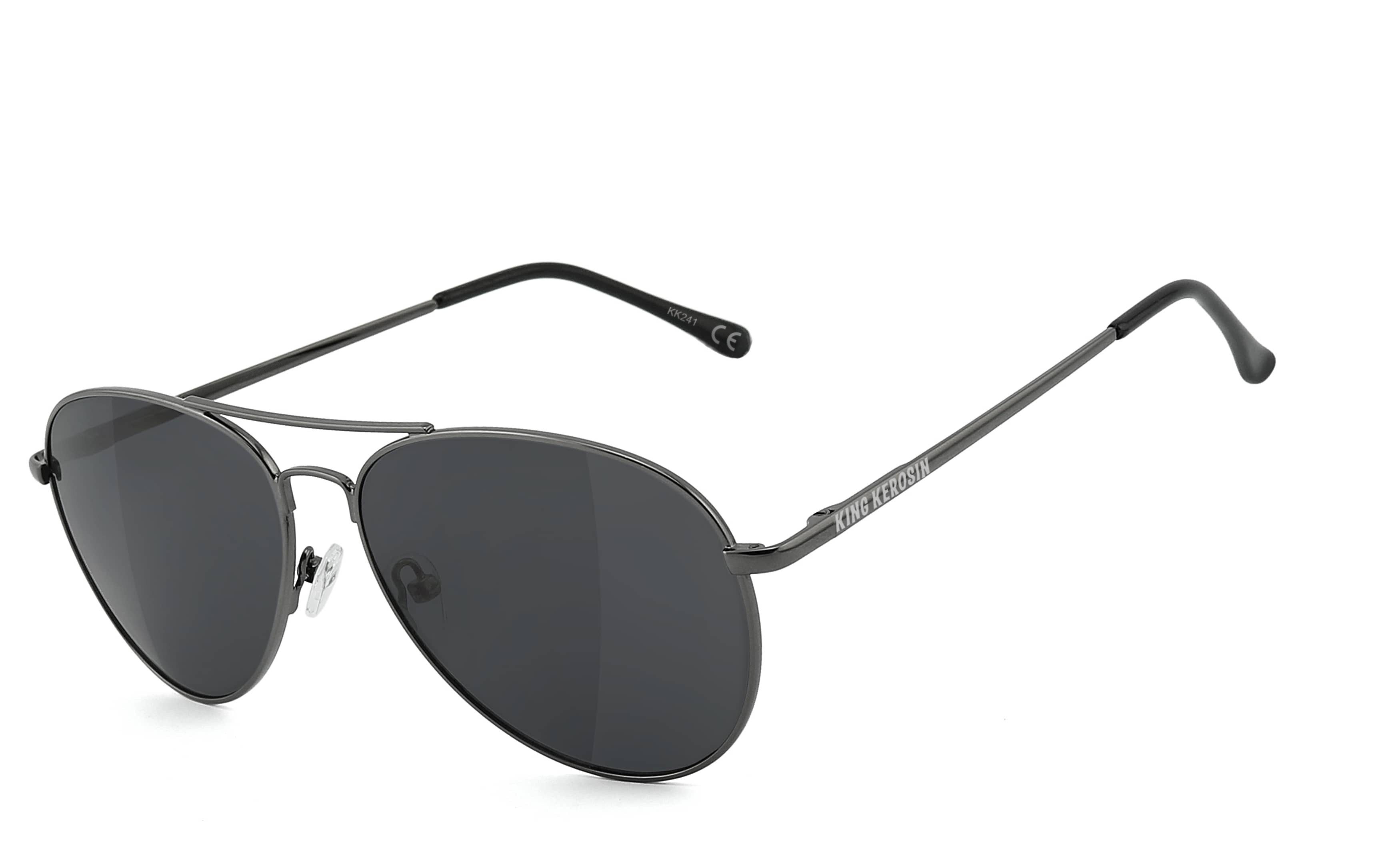 KingKerosin Sonnenbrille KK241 Bügel mit Flex-Scharnieren, Steinschlagbeständig