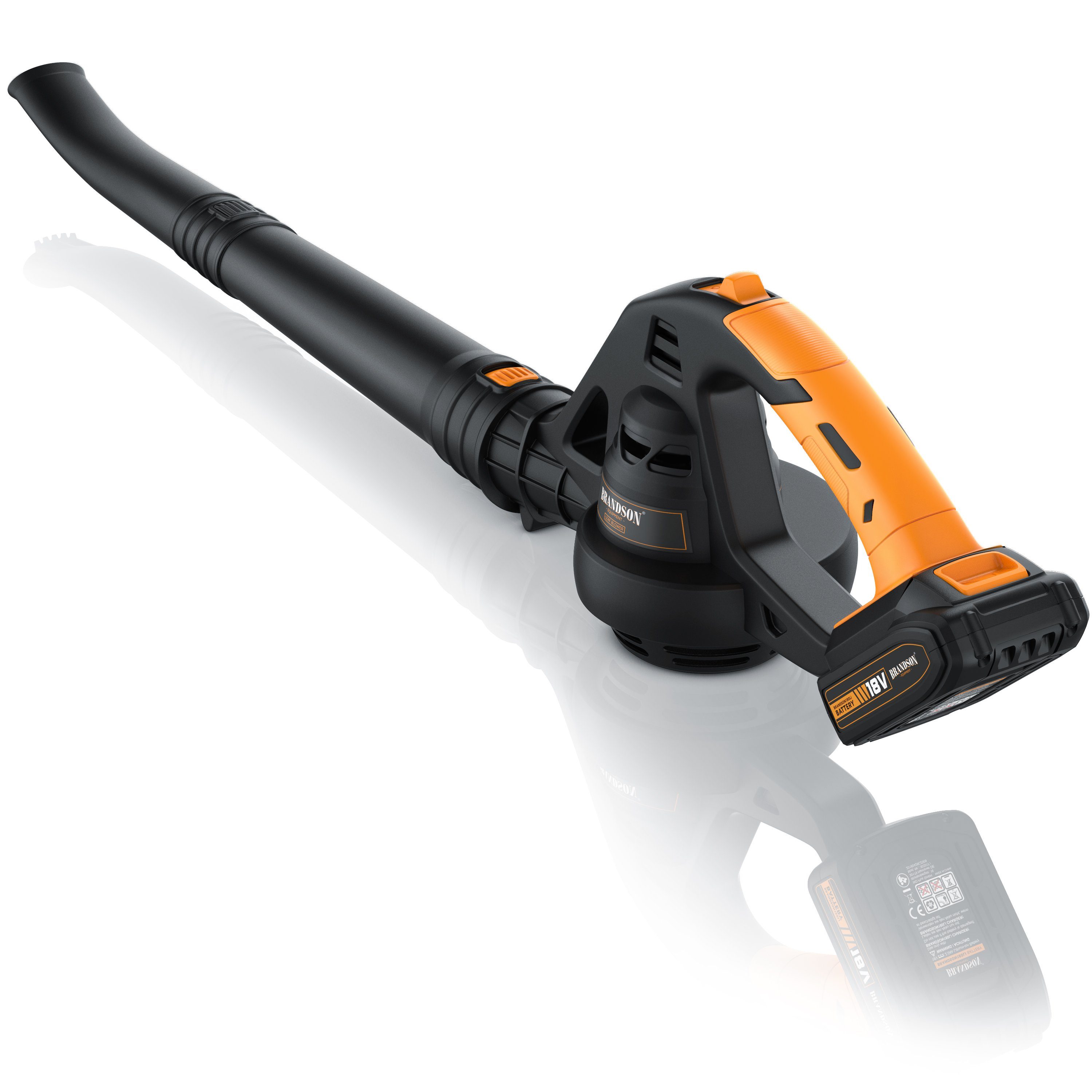 Brandson Akku-Laubsauger, Akku Laubbläser 190 km/h Luftstrom / inkl. 18V 2000mAh Li-Ion Akku
