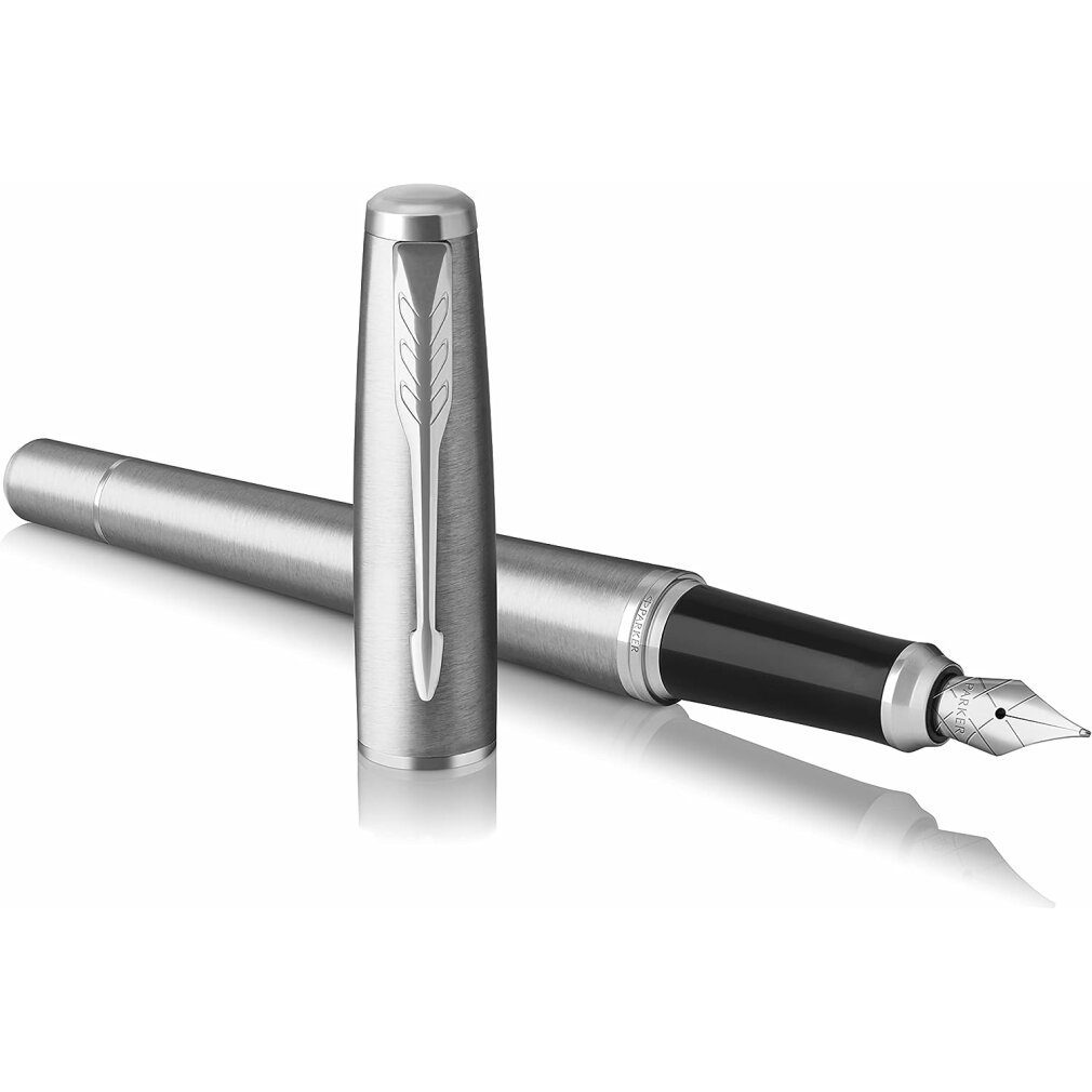 Parker Füllfederhalter URBAN Metro Metallic Patronenfüller silber M (mittel)