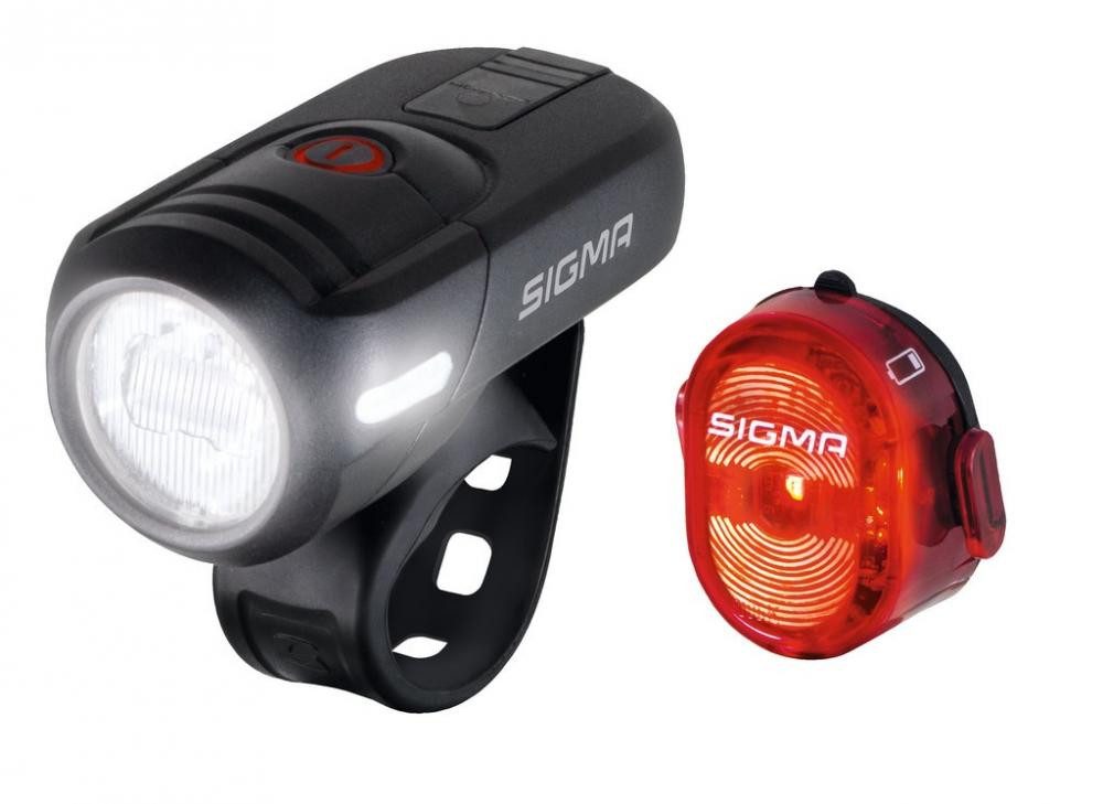 SIGMA Fahrradbeleuchtung Sigma Beleuchtungsset Aura 45 USB / Nugget II StVZO