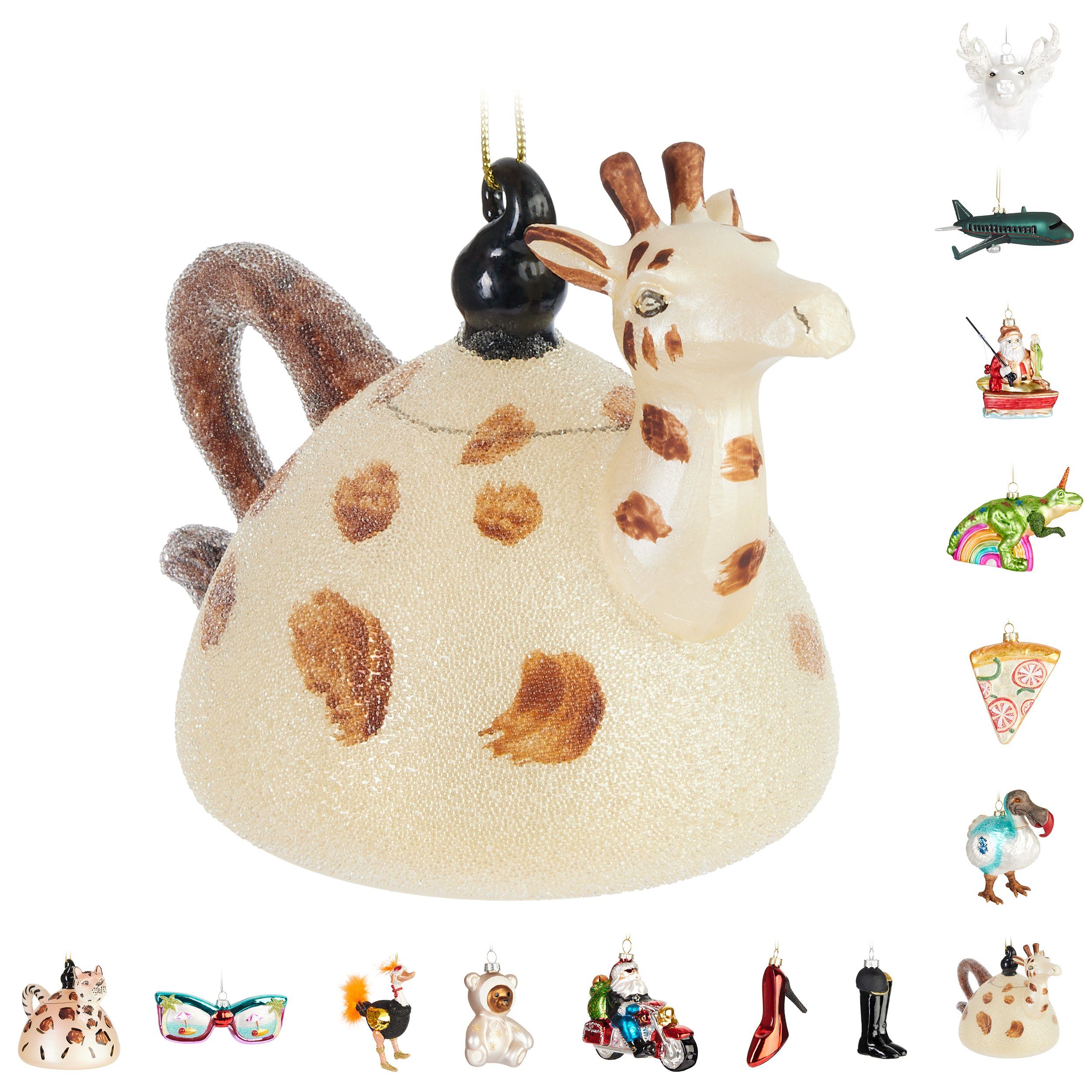 BRUBAKER Weihnachtsbaumkugel Lustige Weihnachtskugel aus Glas - Handbemalt günstig online kaufen