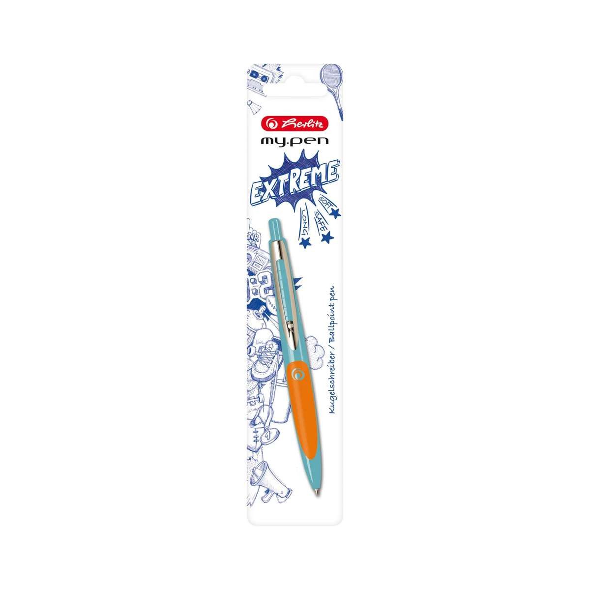 Herlitz Kugelschreiber Herlitz my.pen Blau Clip-on-Einziehkugelschreiber 1 Stück(e)