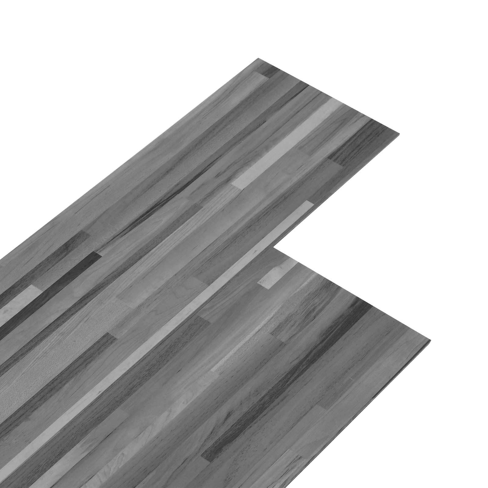 vidaXL Vinyllaminat 30,5 x 61 cm Selbstklebende Bodenplanken 55er Set Schwarz 5,11 m² Viny