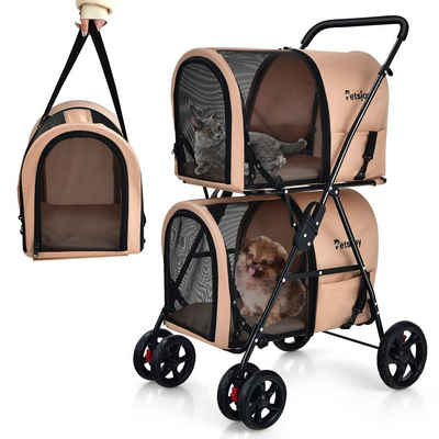 COSTWAY Hundebuggy Hundewagen, 2 Etagen