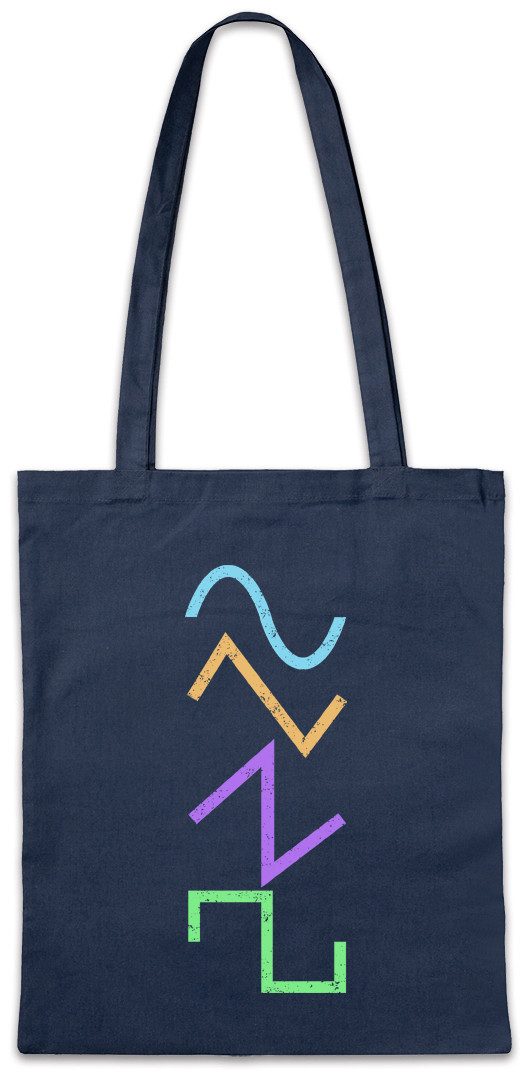 Beuteltasche Waves Stofftasche Synthesizer Electro Techno LFO Musik Music DJ MC