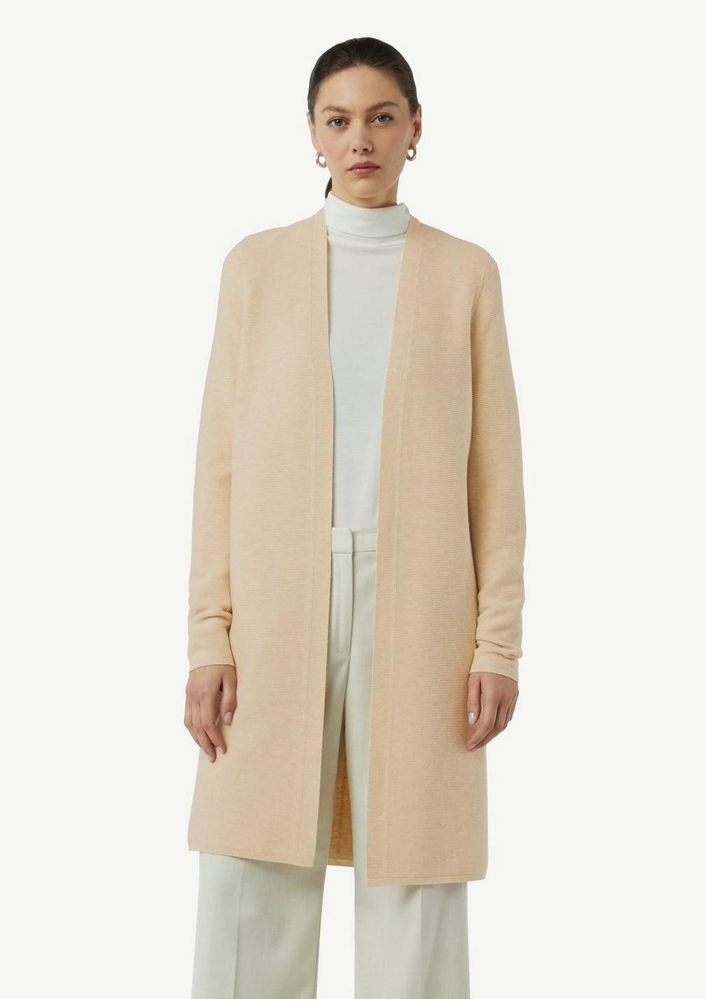 Comma Strickjacke Cardigan (1-tlg) Rippstrick, langarm, günstig online kaufen