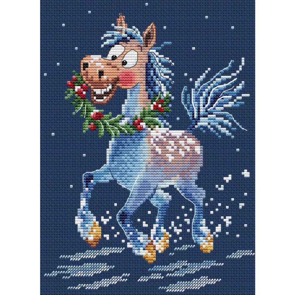 Collection D'art Kreativset CDA Kreuzstich Stickpackung "Glücksbringer", Zählmuster, 15x20,5cm, (embroidery kit by Marussia)