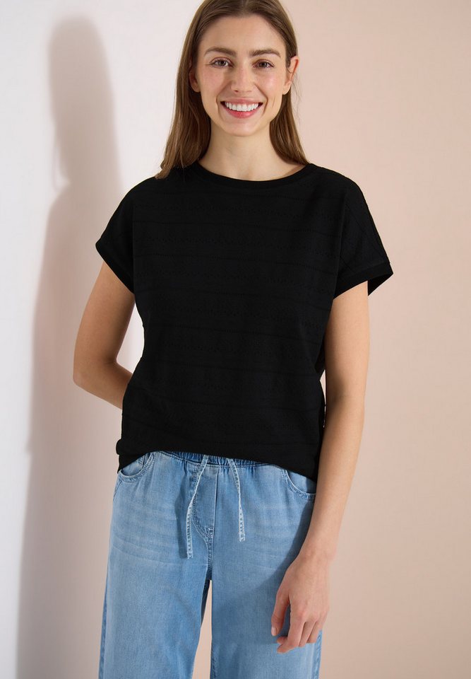 CECIL T-Shirt aus Baumwolle mit Stretchante