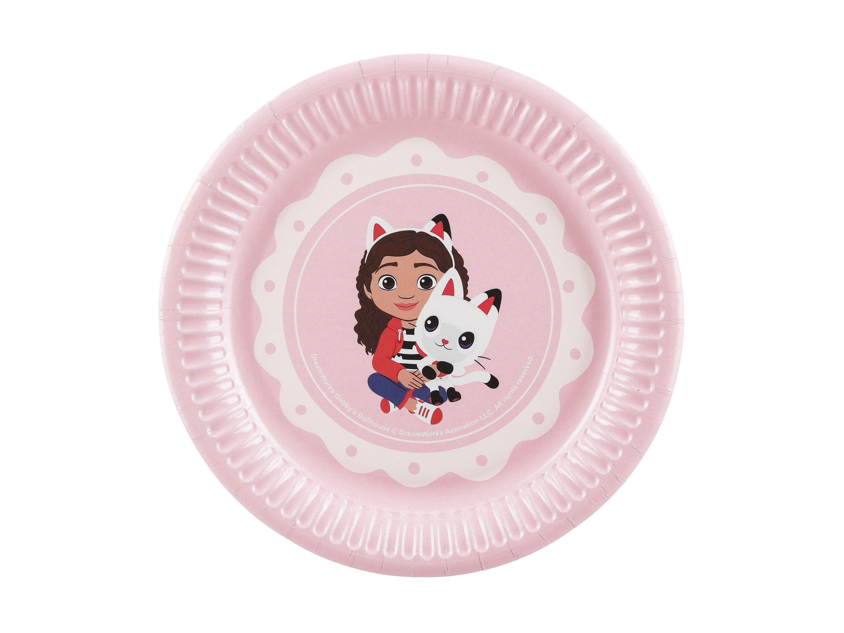 partydeco Pappteller, Pappteller 18cm Gabby's Dollhouse 6er Set Rosa