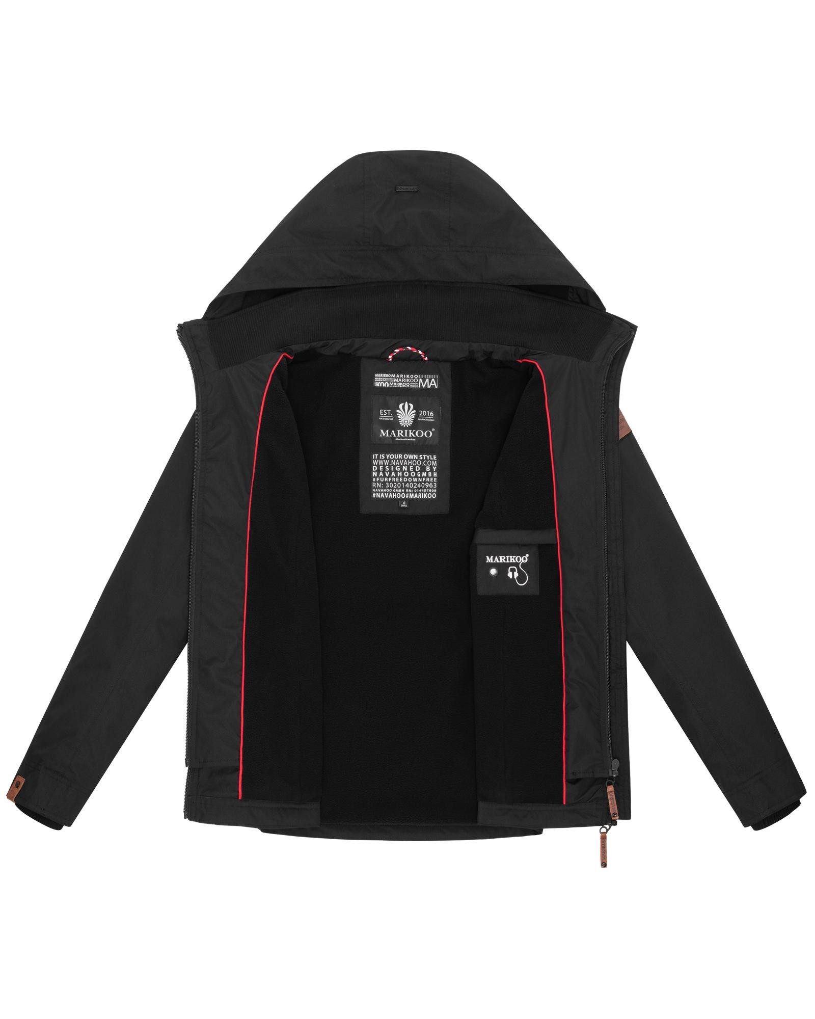 Marikoo Outdoorjacke Erdbeere sportliche Funktionsjacke mit Kapuze