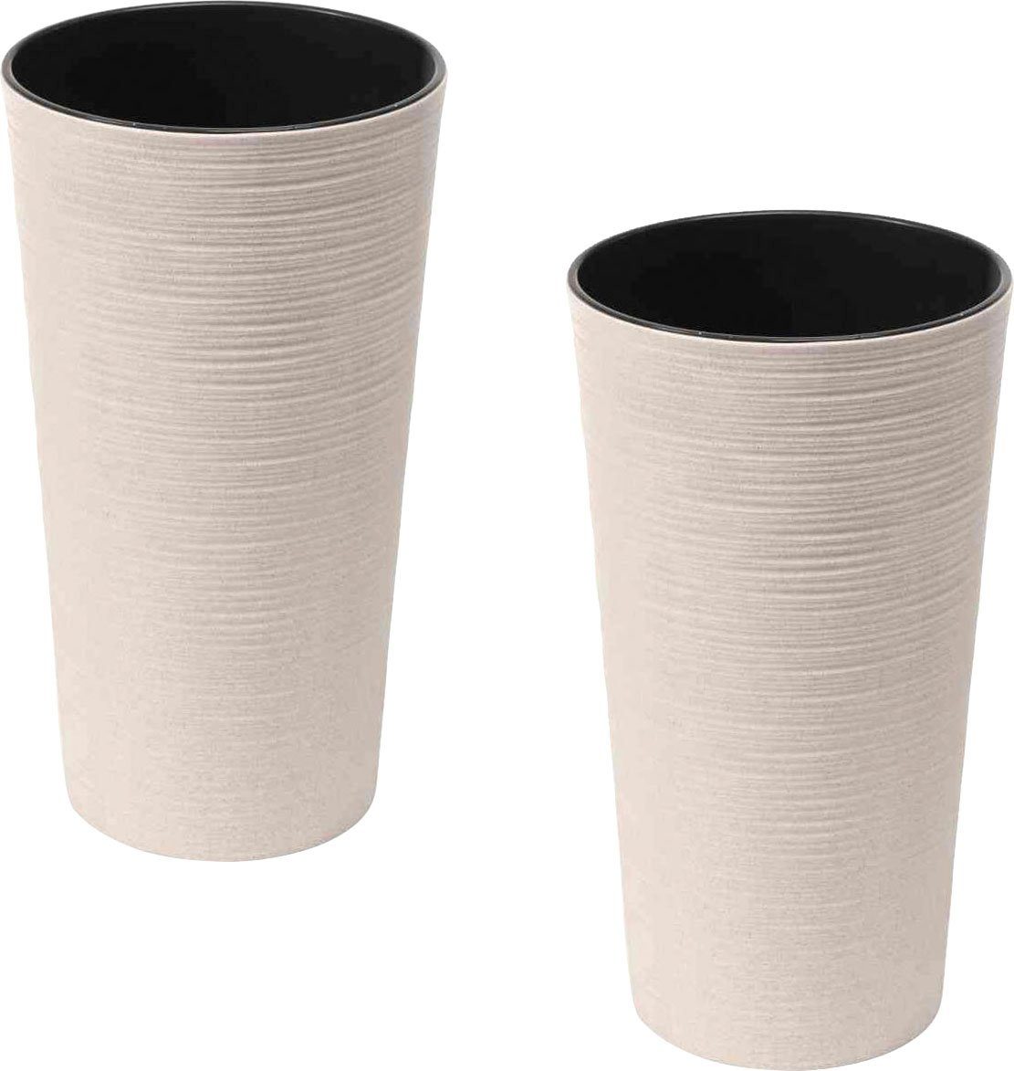 Siena Garden Pflanzkübel (2 St), Rillenoptik, rund