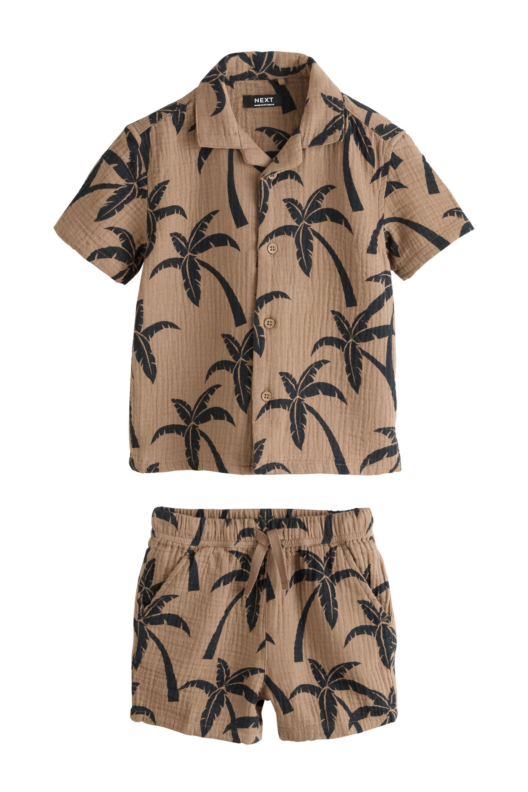 Shirt & Shorts Doppellagiges Kurzarmhemd und Shorts im Set