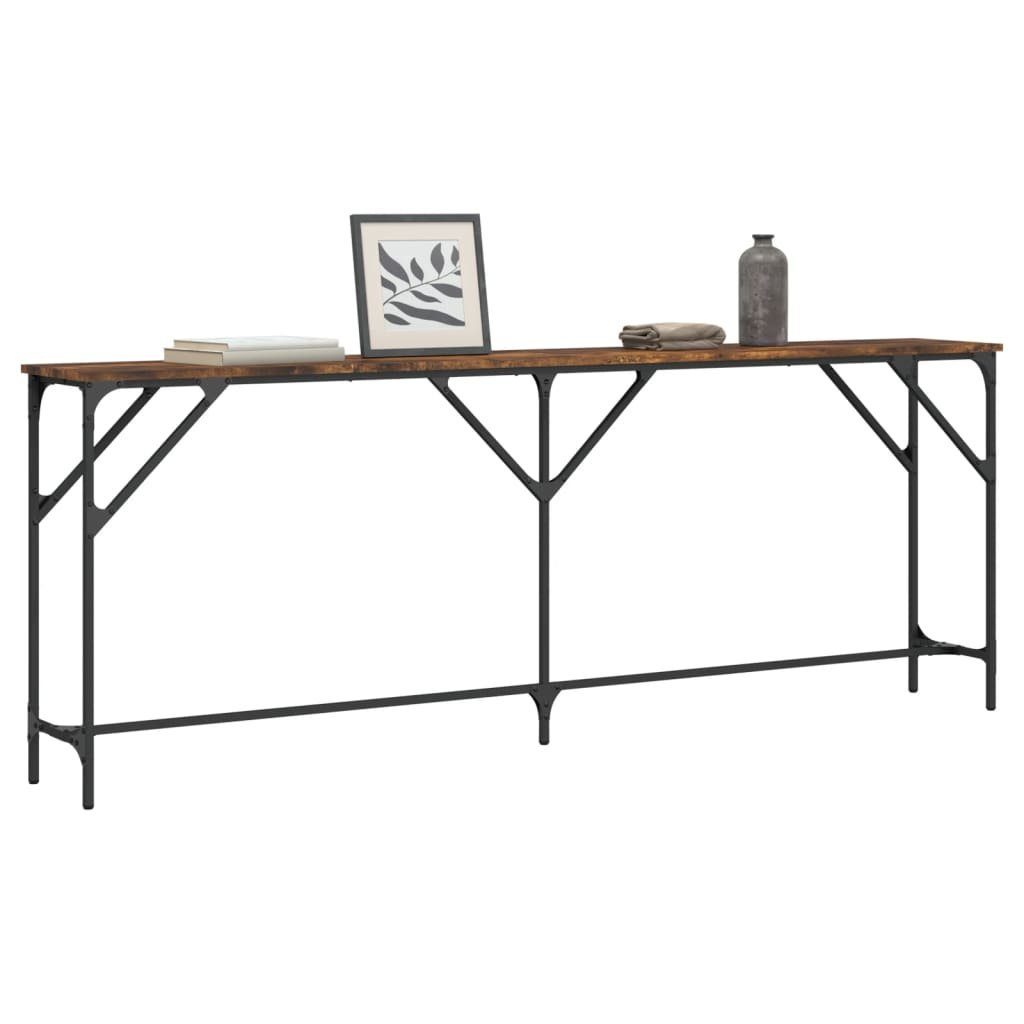 vidaXL Beistelltisch Konsolentisch Räuchereiche 200x29x75 cm günstig online kaufen