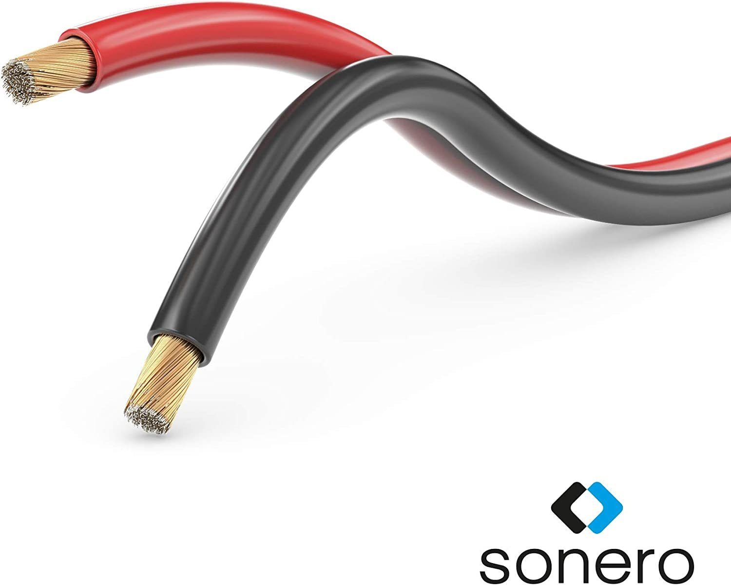 sonero sonero Lautsprecherkabel 2x4,0mm², CCA 10,0m, rot/schwarz Audio-Kabel