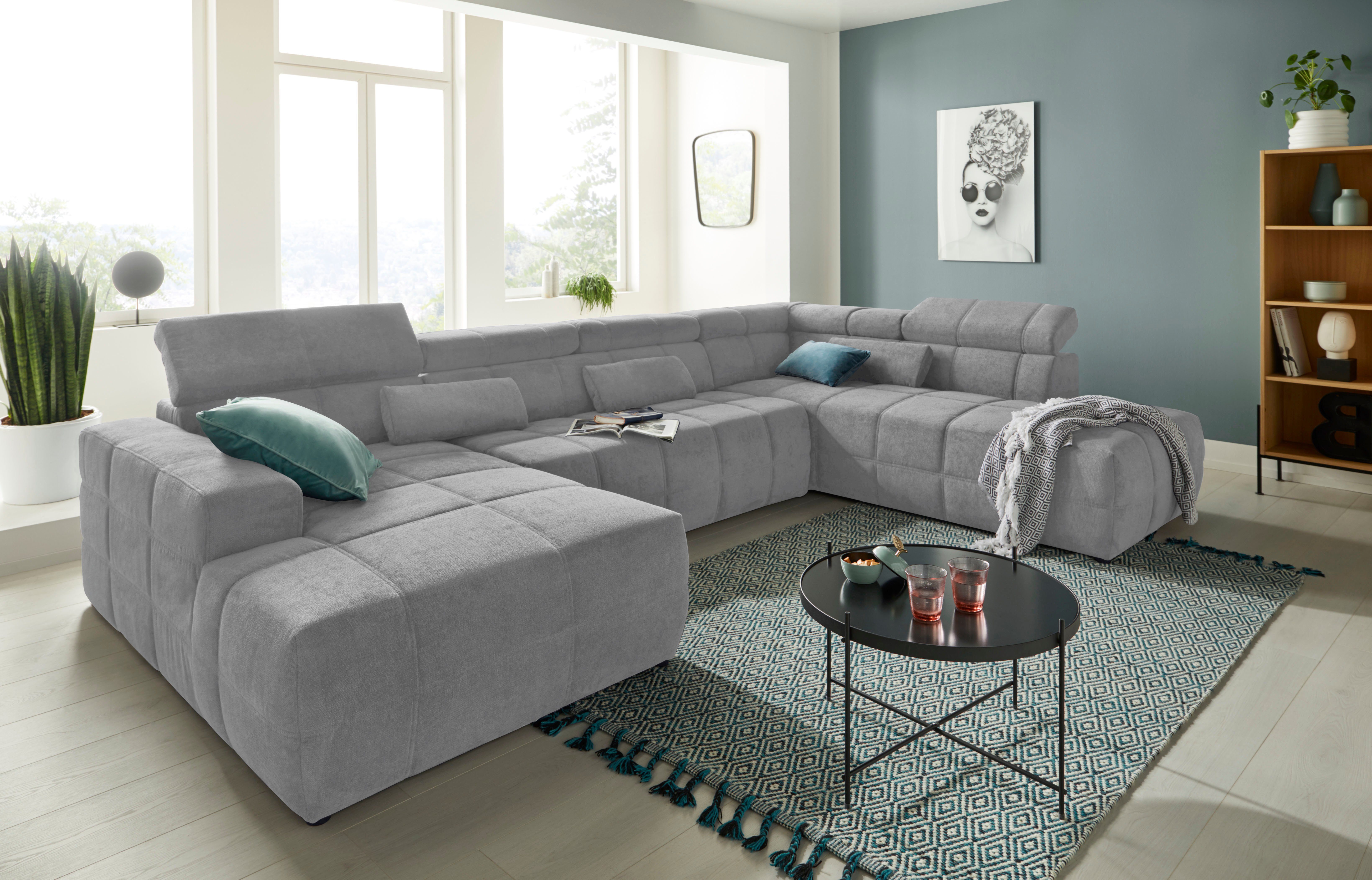 DOMO collection Wohnlandschaft Brandon viele Bezugsarten, incl. Nierenkisse günstig online kaufen