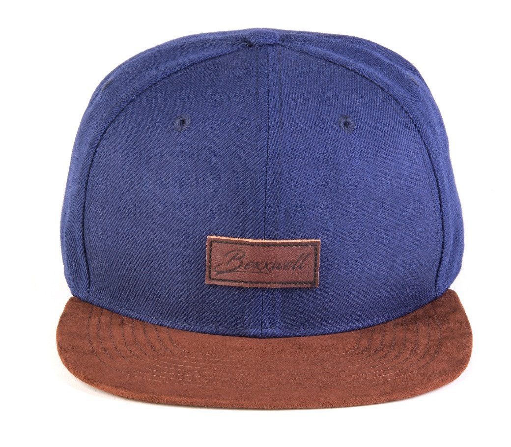 Bexxwell Snapback Cap für Kinder mit Lederpatch, Schirm in Wildlederoptik