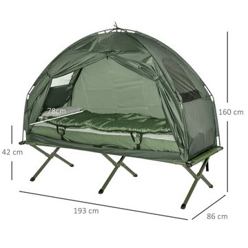 Outsunny Faltzelt Campingbett 4 in 1 Set