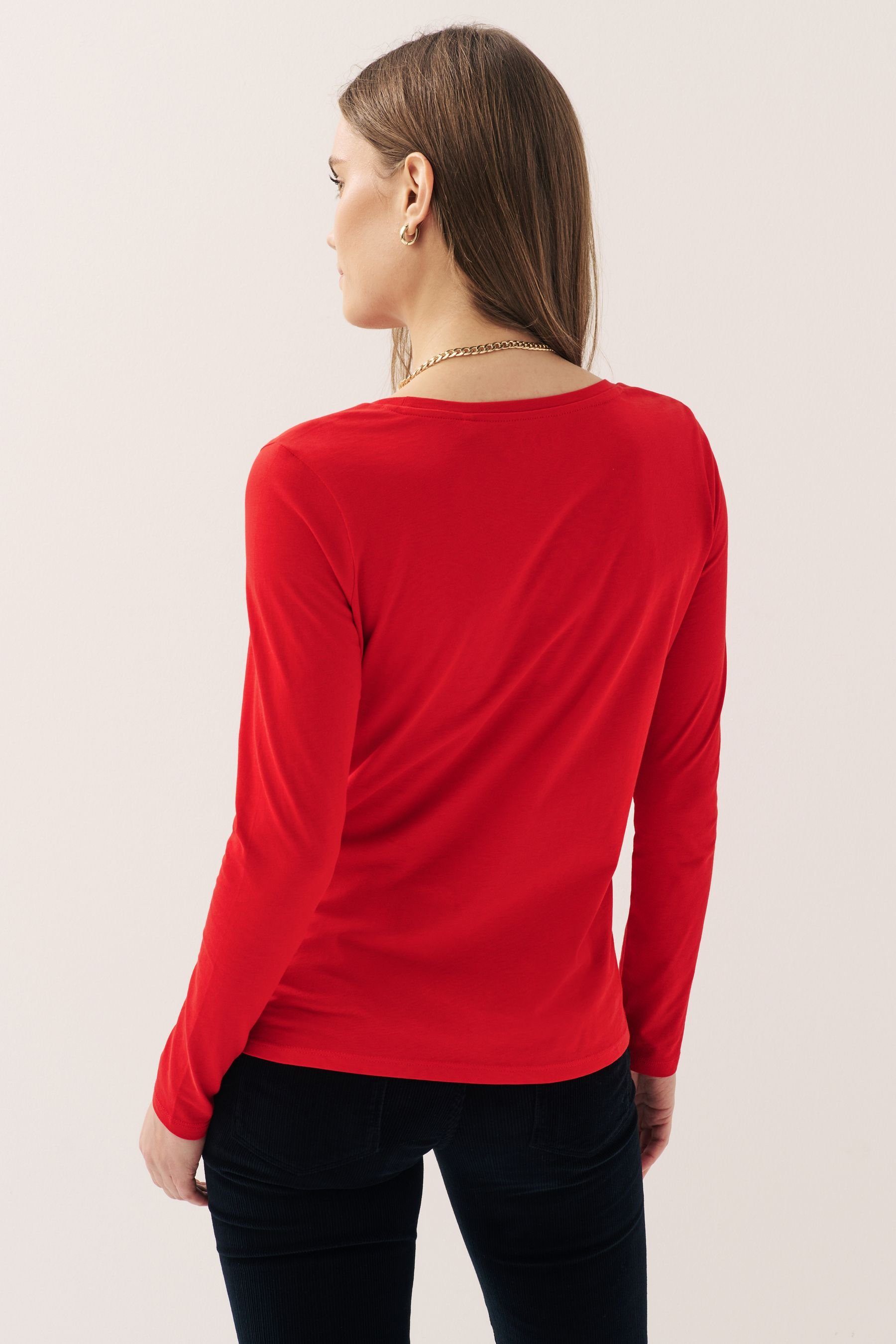 Next Langärmeliges Shirt Langarmshirt Red (1-tlg)