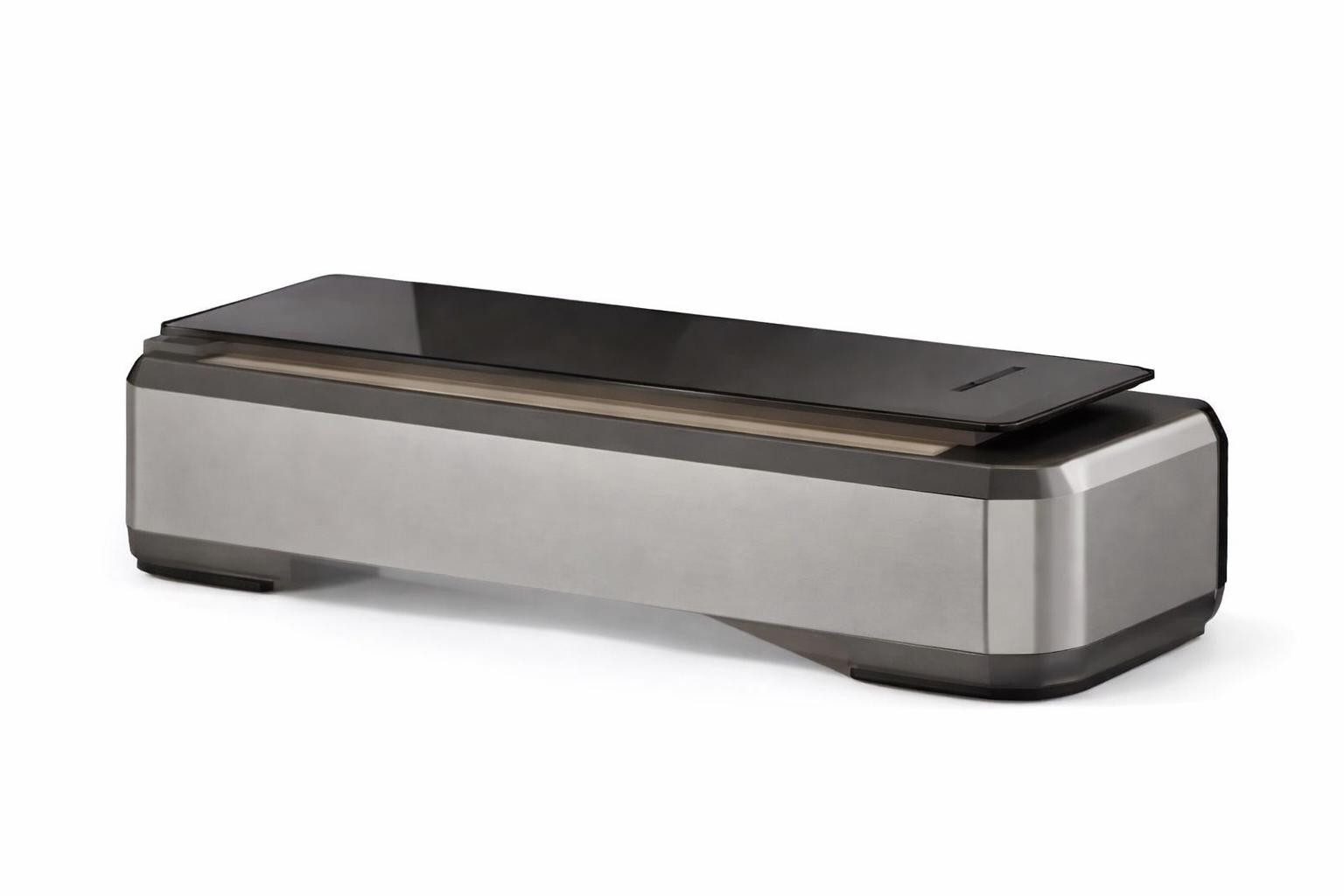Xlmoebel Eckschreibtisch Luxuriöser Chefschreibtisch Imperium Nero Deluxe mit Gold-Details, Made in Europa