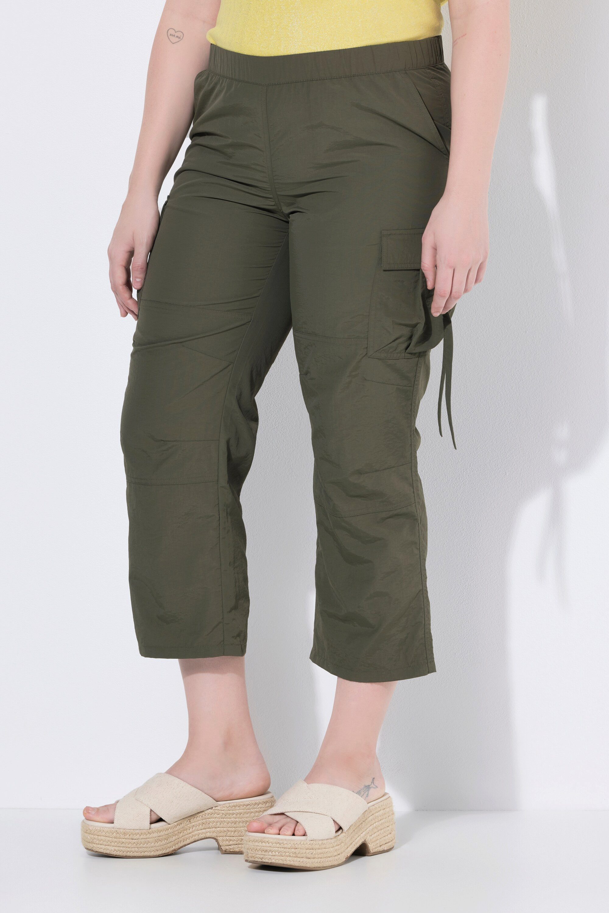 Ulla Popken Cargoshorts Cargohose Utility-Style Elastiklbund Cargotaschen
